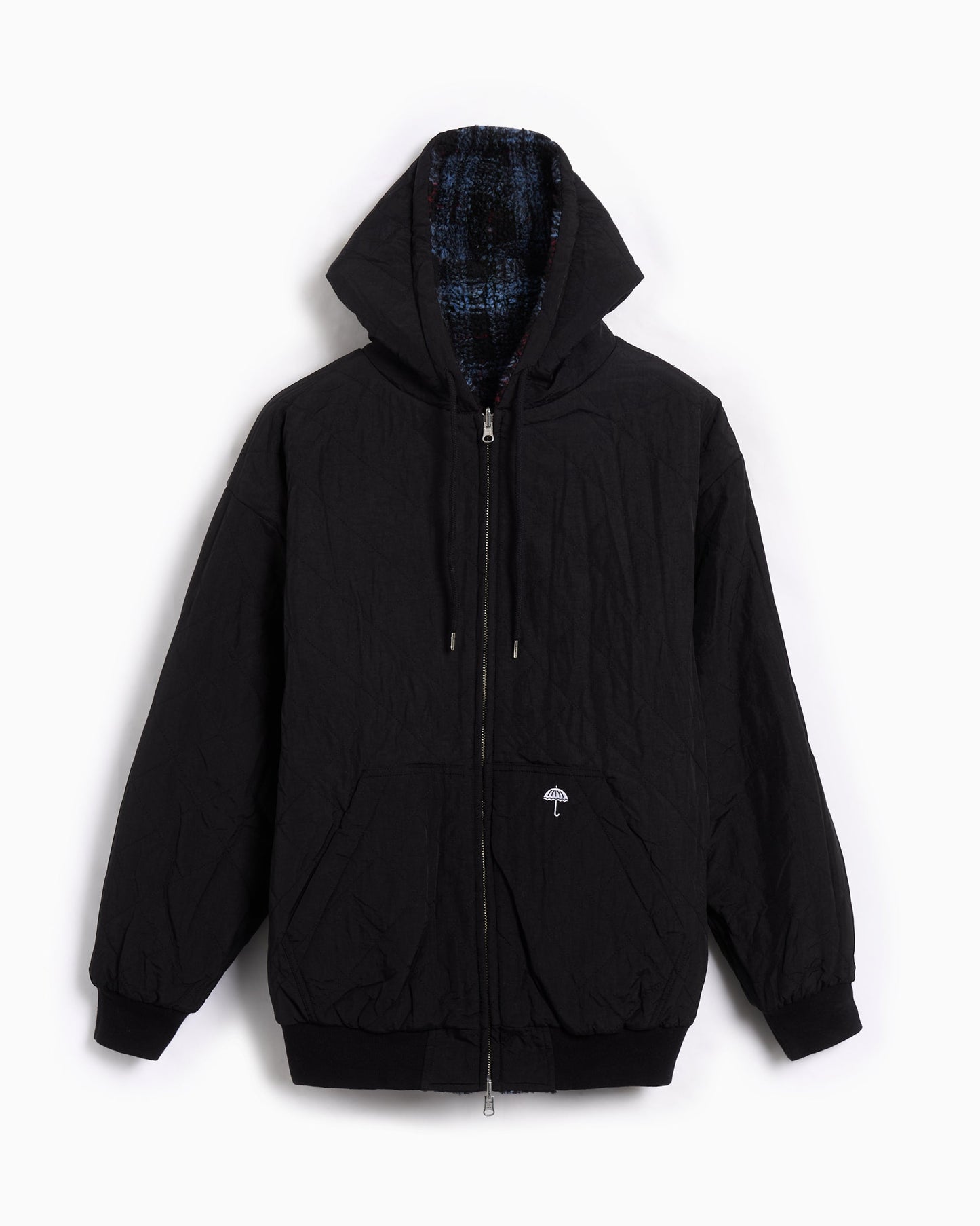 Sudadera con cremallera de cuadros Relaxed Hélas. Ocaro para hombre