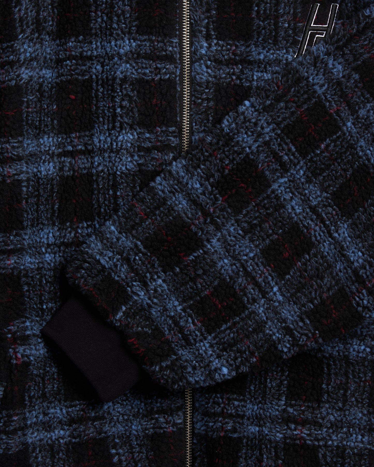 Sudadera con cremallera de cuadros Relaxed Hélas. Ocaro para hombre