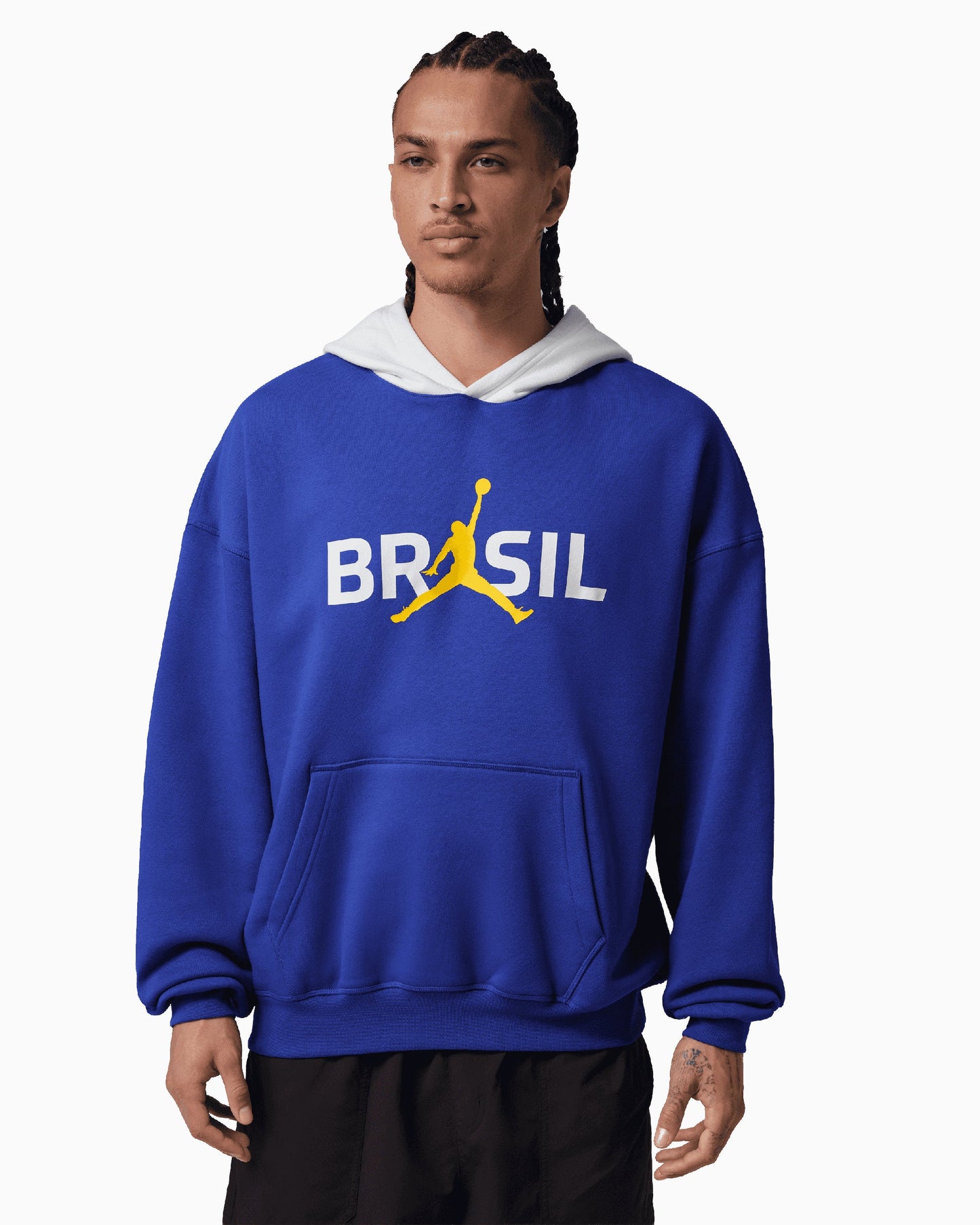 Sudadera con capucha con logo Oversize Jordan Brooklyn Brasil para hombre