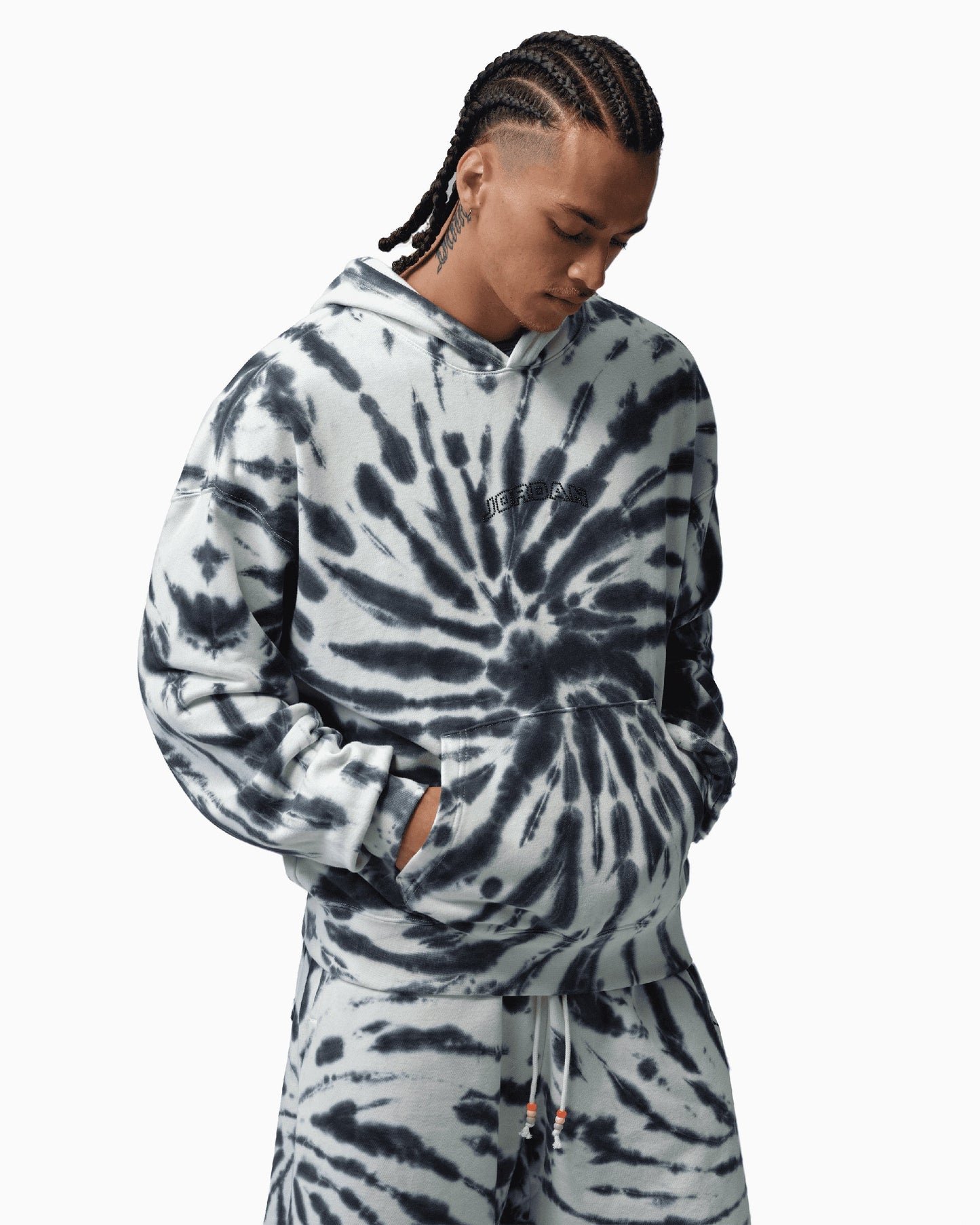 Sudadera con capucha Tie-Dye Relaxed Jordan Brooklyn Festival para hombre