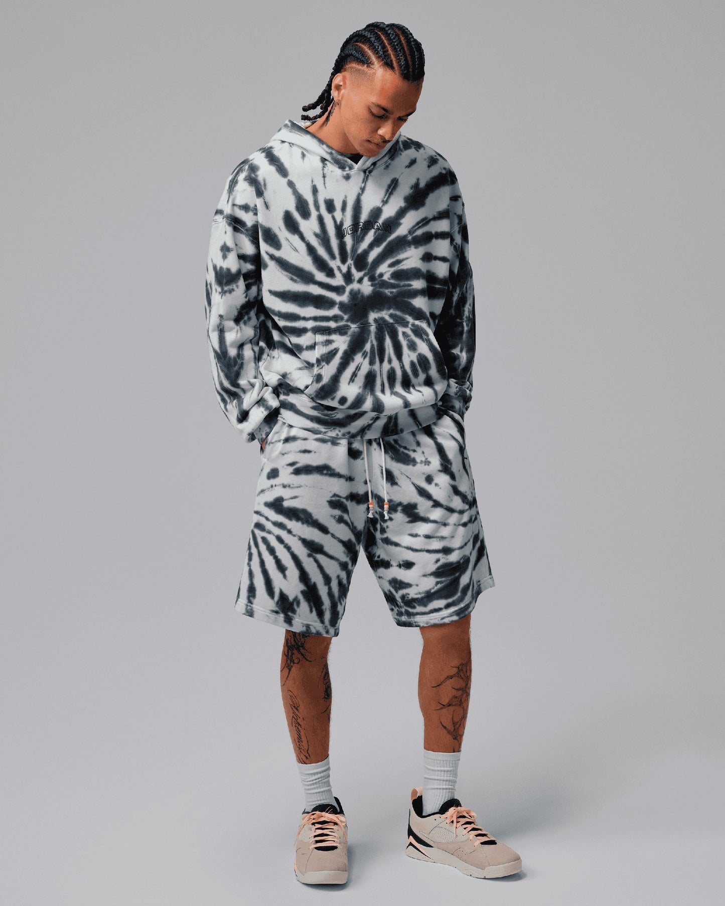 Sudadera con capucha Tie-Dye Relaxed Jordan Brooklyn Festival para hombre