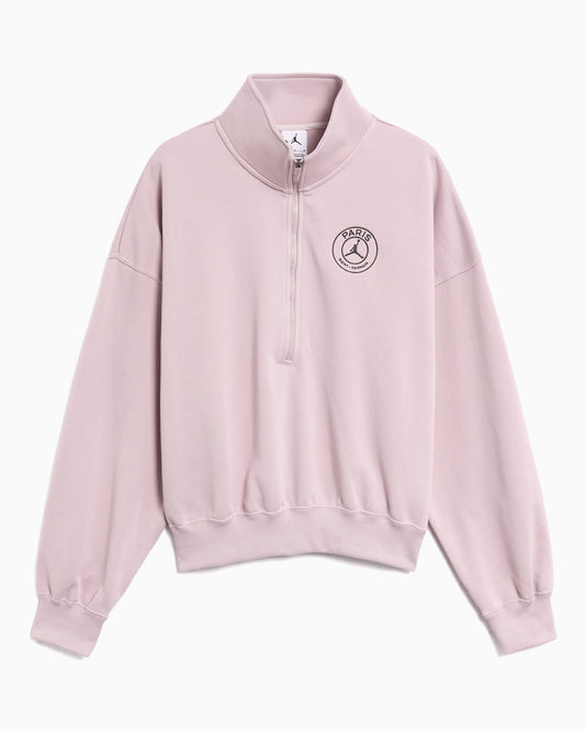 Sudadera Half Zip con logo Jordan x PSG Fleece para mujer