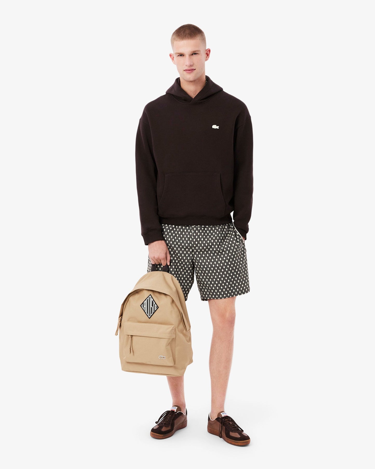 Sudadera con capucha con gráfico Oversize Lacoste para hombre