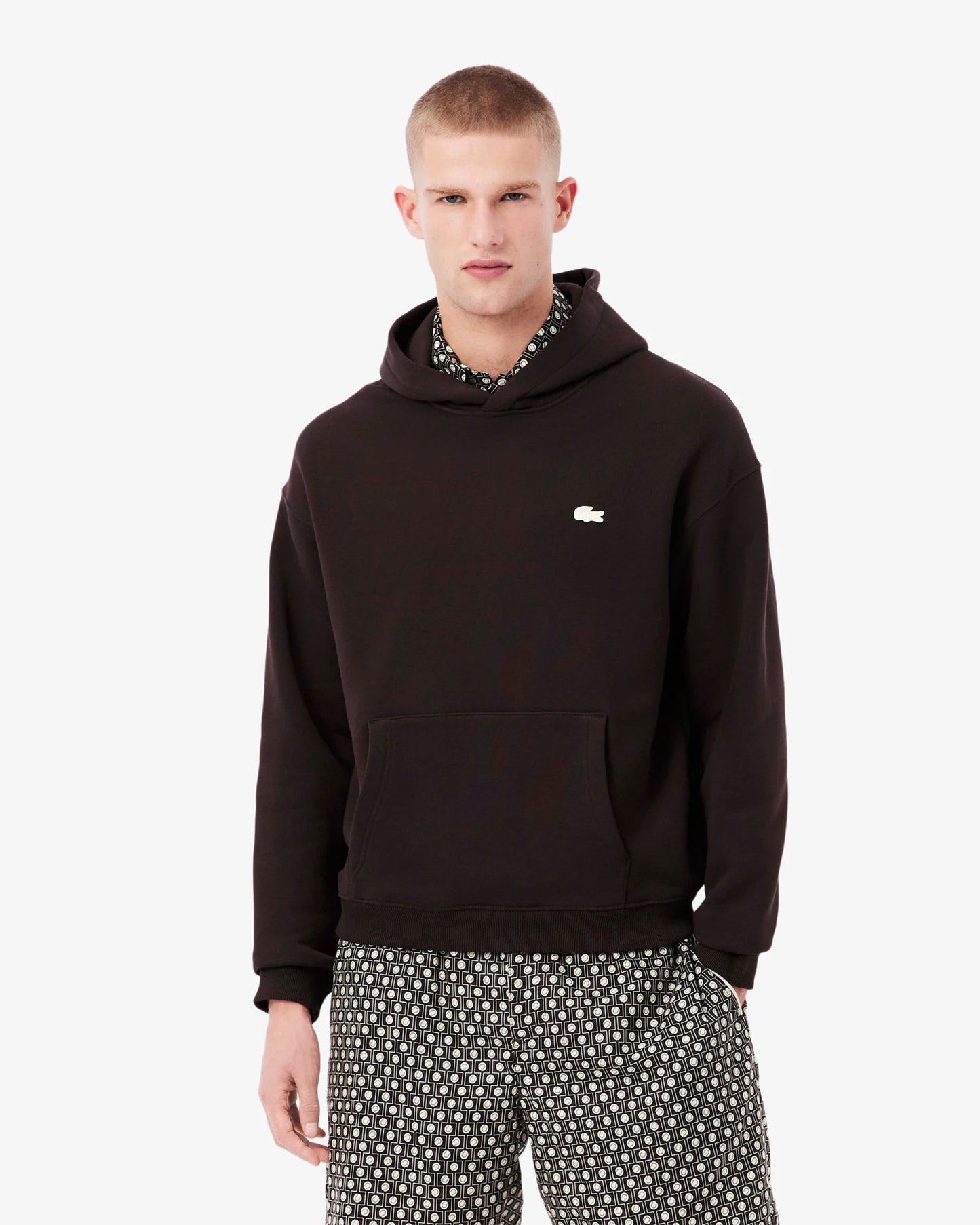 Sudadera con capucha con gráfico Oversize Lacoste para hombre