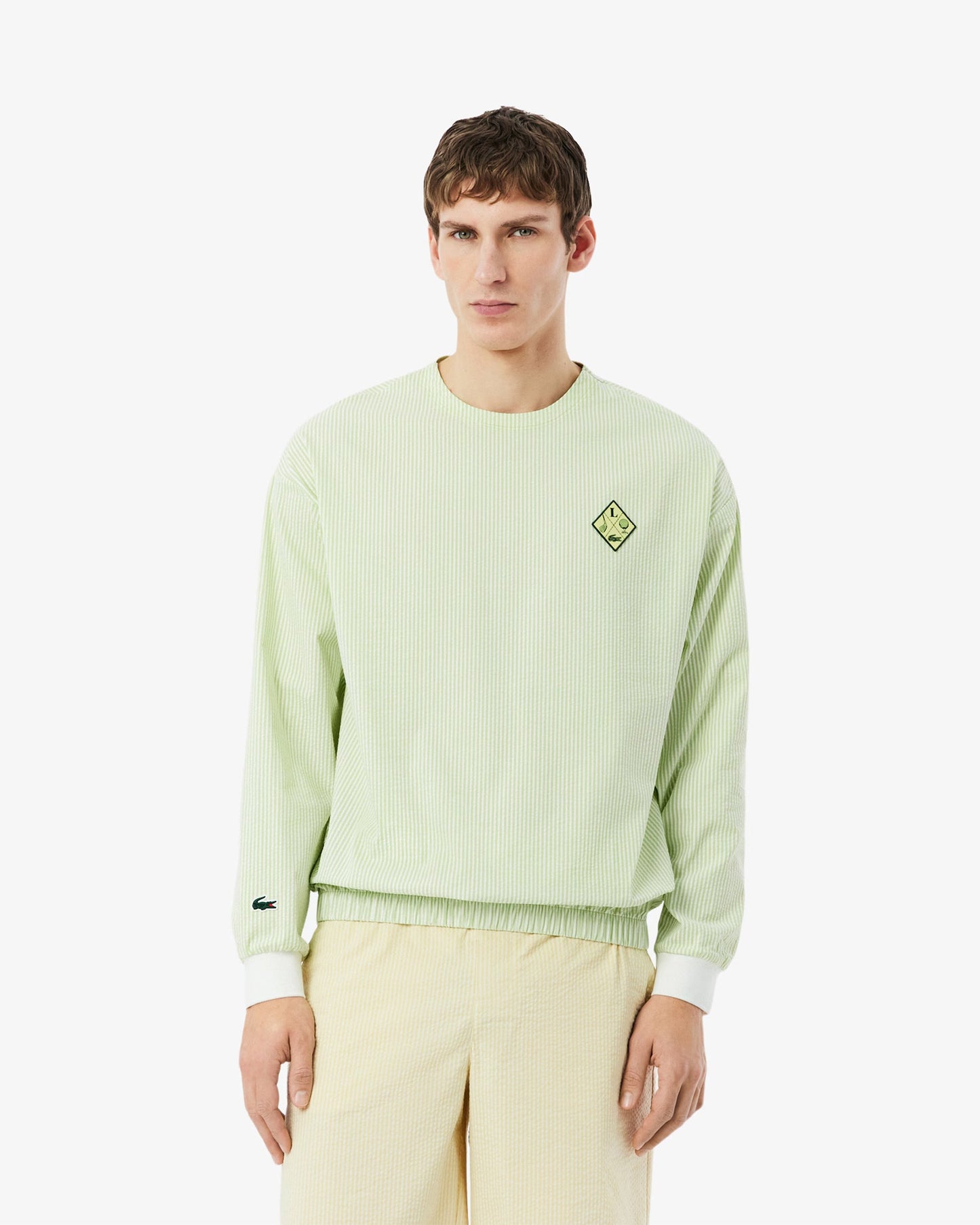 Sudadera de rayas Relaxed Lacoste Ultra Dry para hombre