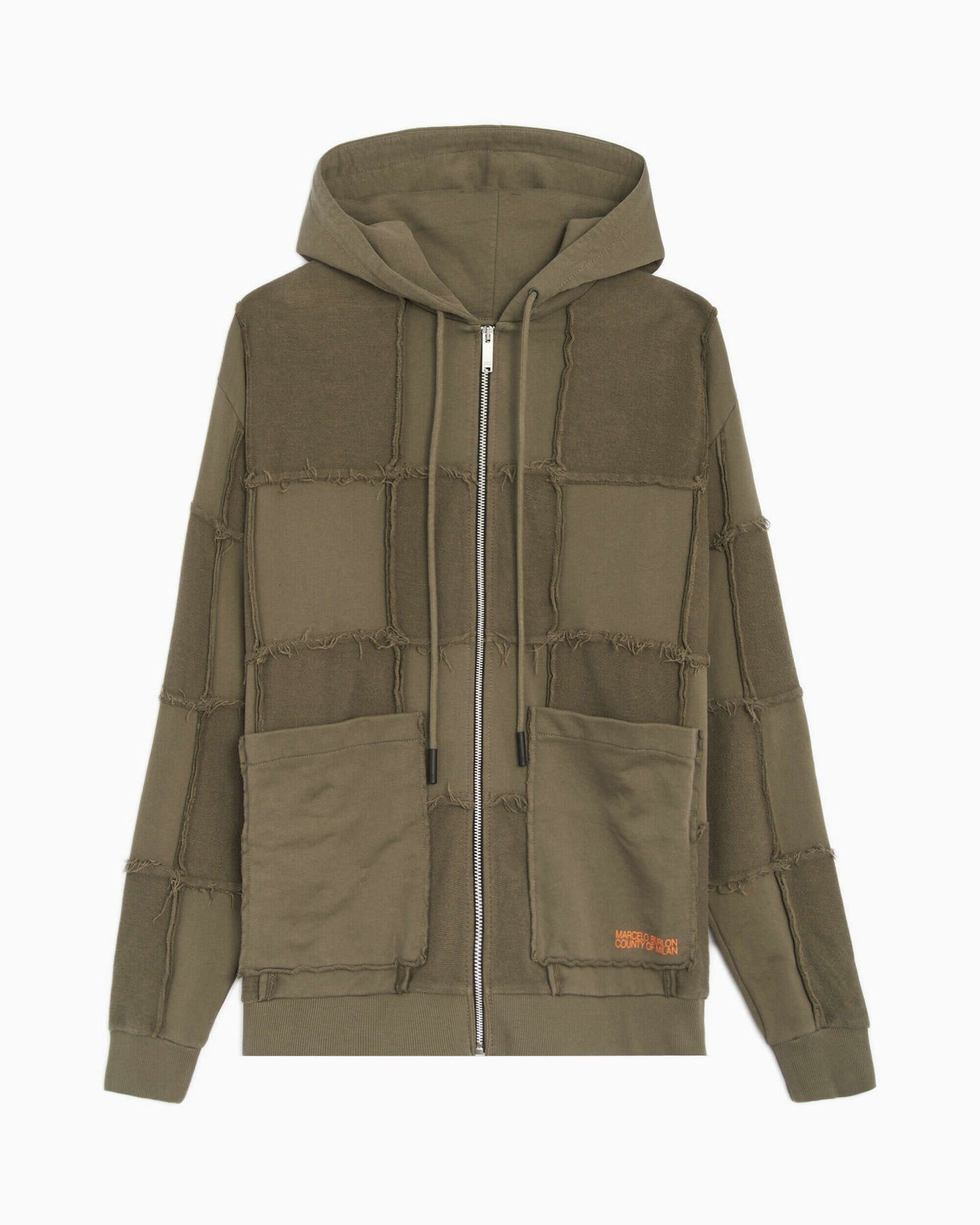 Sudadera con capucha Marcelo Burlon Logo Check Over Full Zip Men's Hoodie para hombre