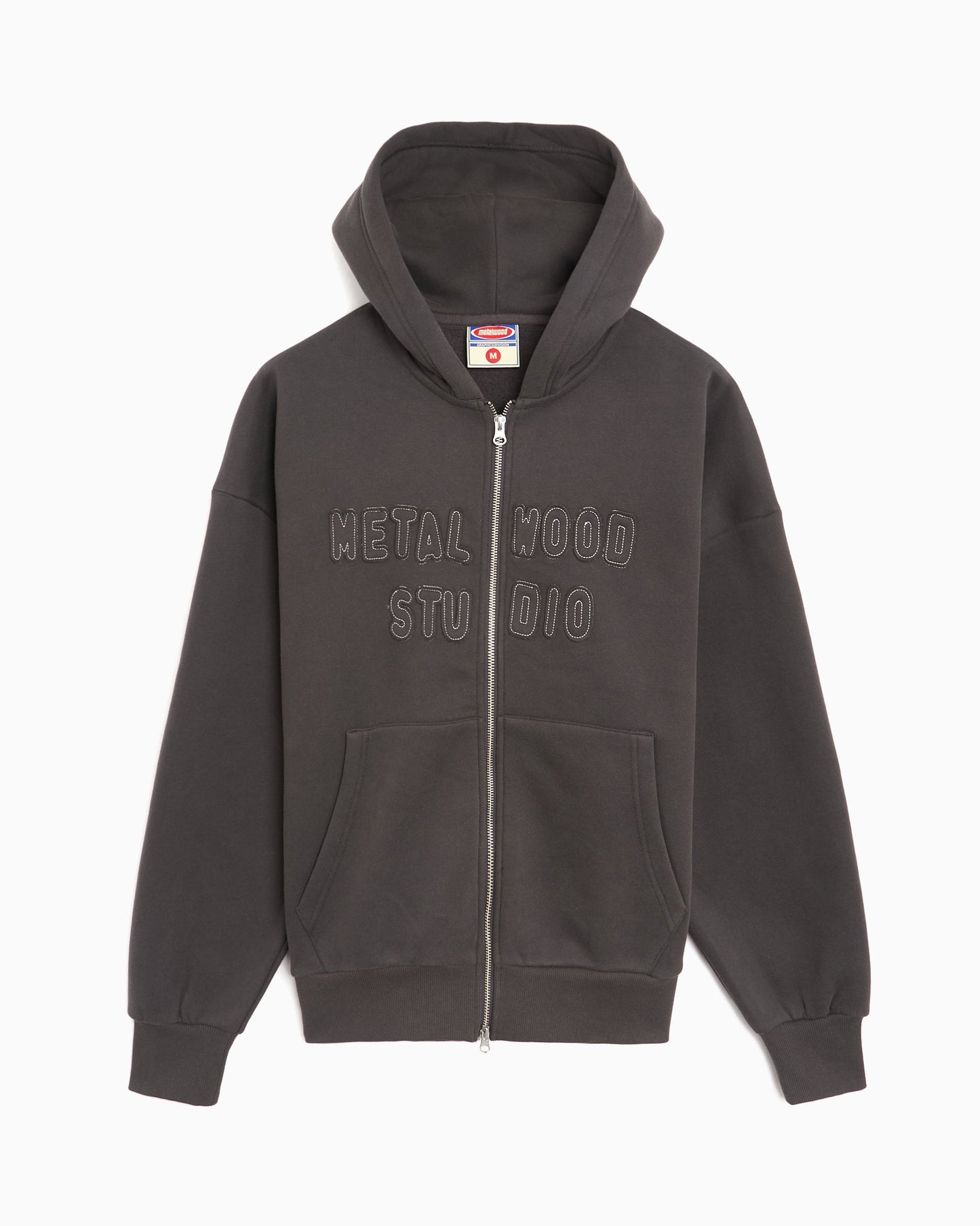 Sudadera con cremallera con parches Relaxed Metalwood Cutie para hombre