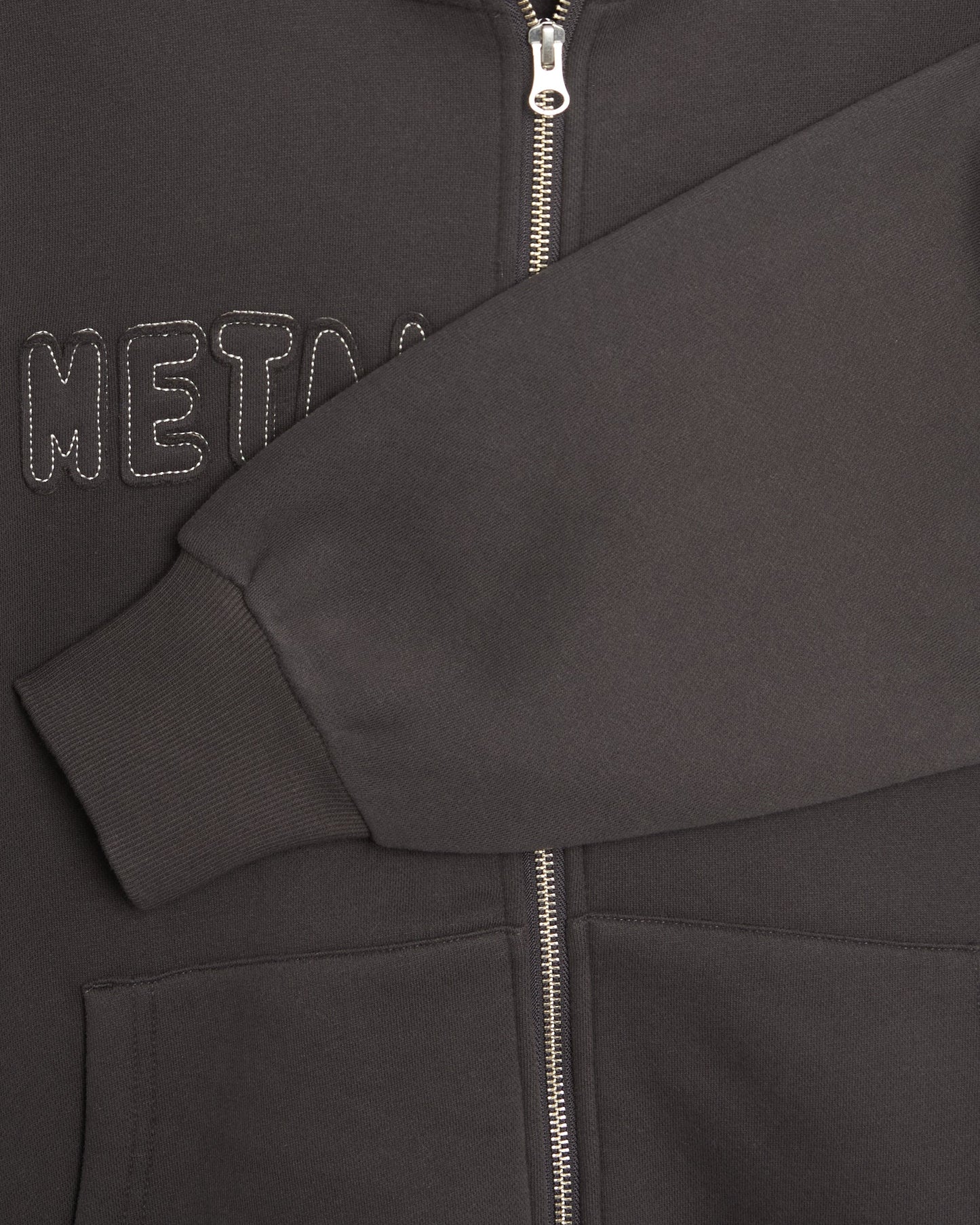 Sudadera con cremallera con parches Relaxed Metalwood Cutie para hombre