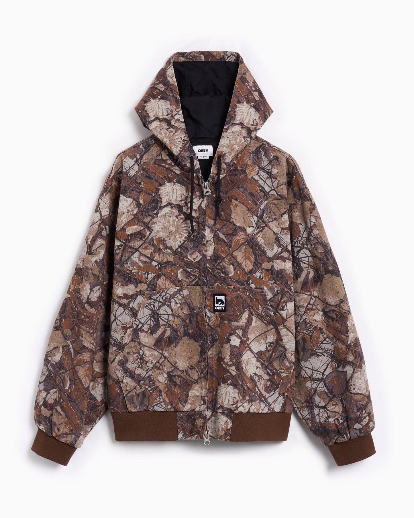 Sudadera con cremallera con gráfico Relaxed OBEY Clothing Glen para hombre