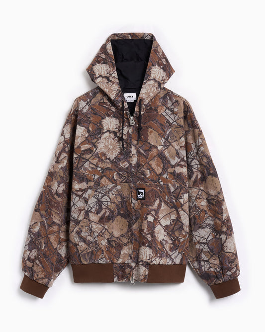 Sudadera con cremallera con gráfico Relaxed OBEY Clothing Glen para hombre