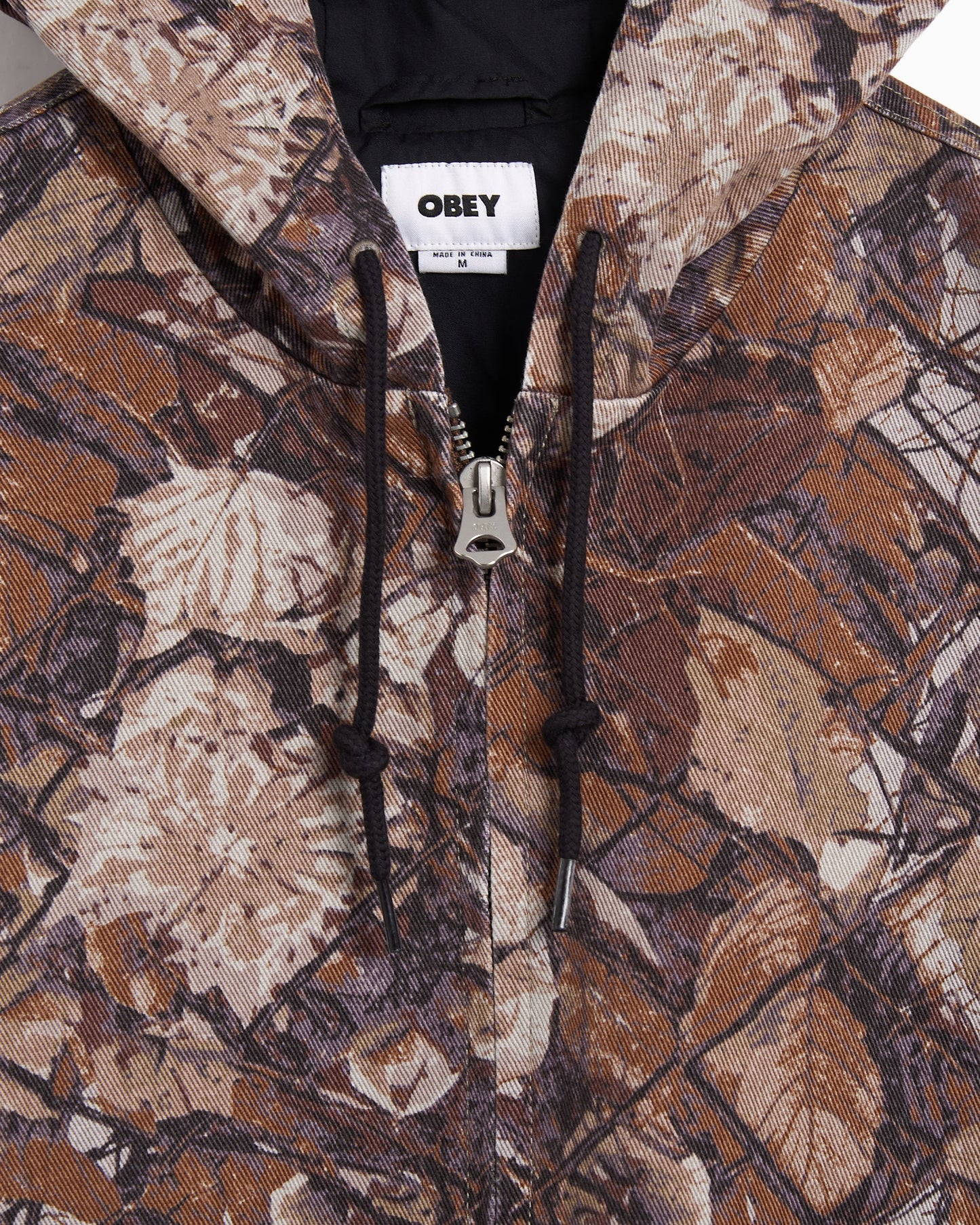 Sudadera con cremallera con gráfico Relaxed OBEY Clothing Glen para hombre