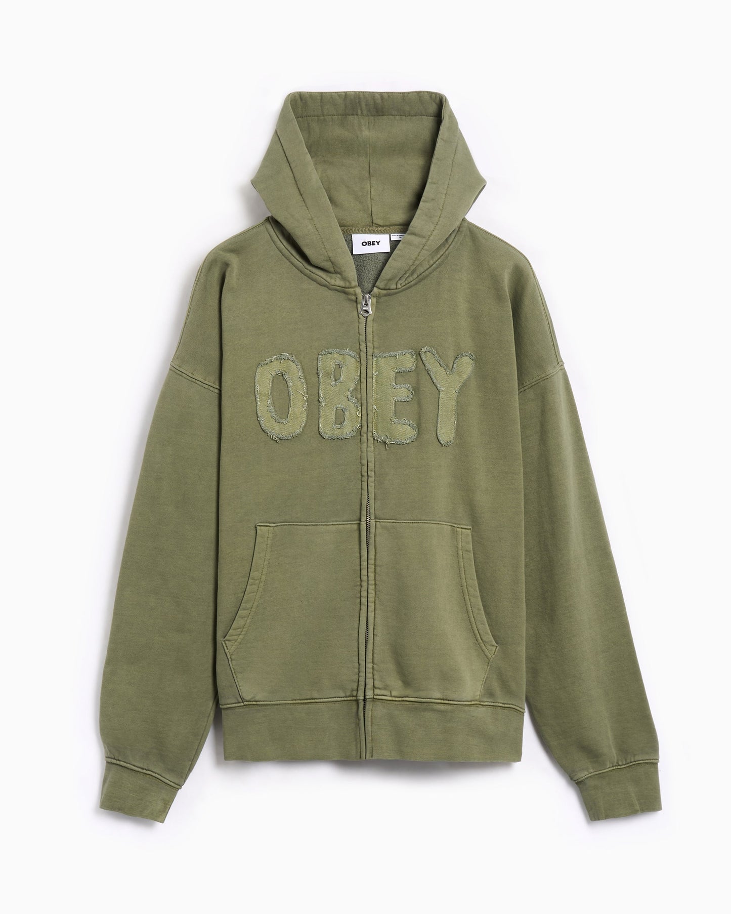Sudadera con cremallera Boxy OBEY Clothing Hybrid Faded para hombre