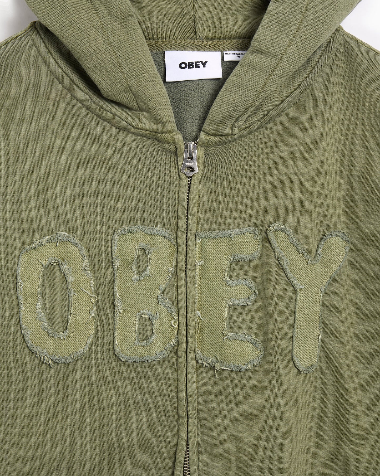 Sudadera con cremallera Boxy OBEY Clothing Hybrid Faded para hombre