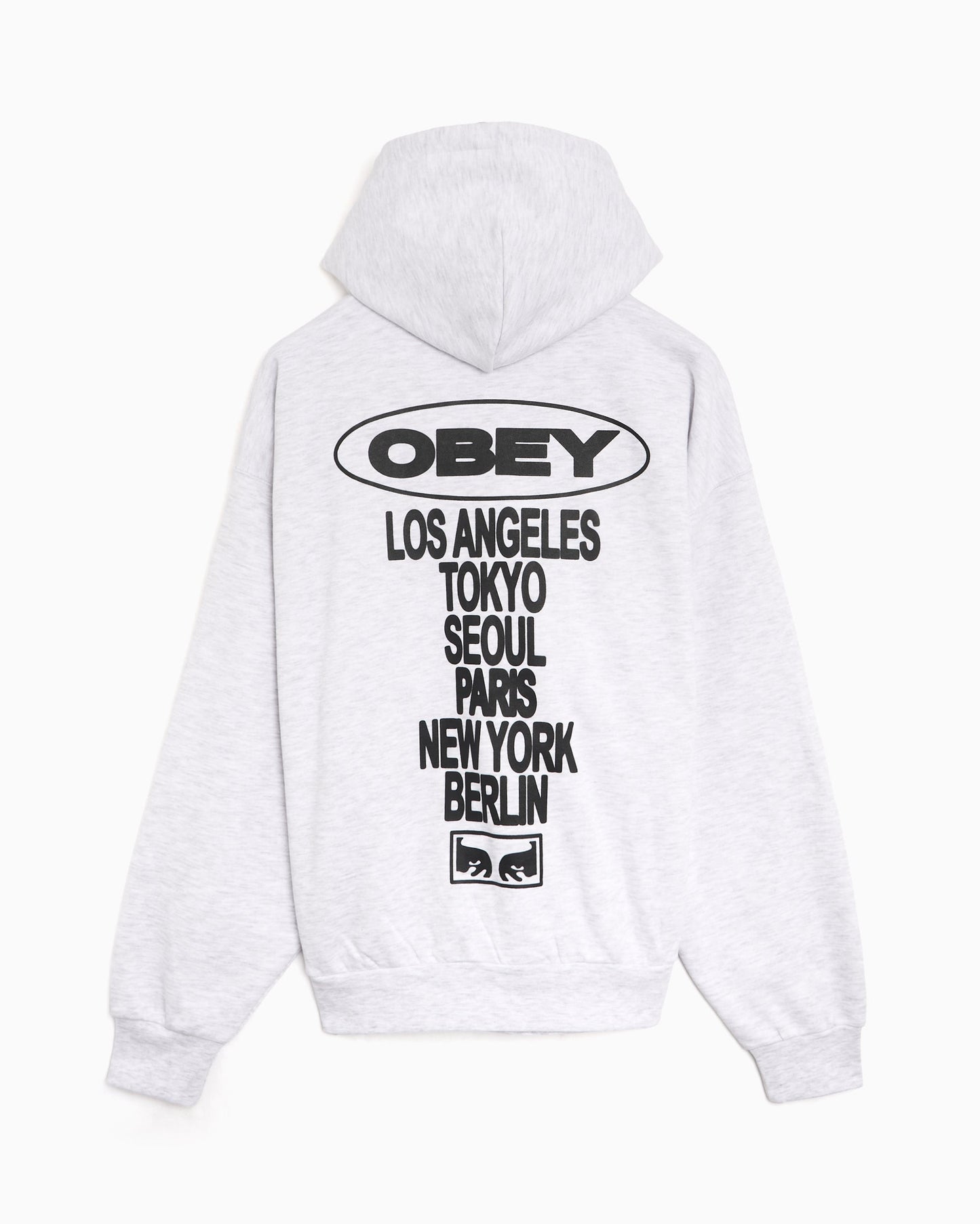 Sudadera con capucha con gráfico Relaxed OBEY Clothing Oval Cities para hombre