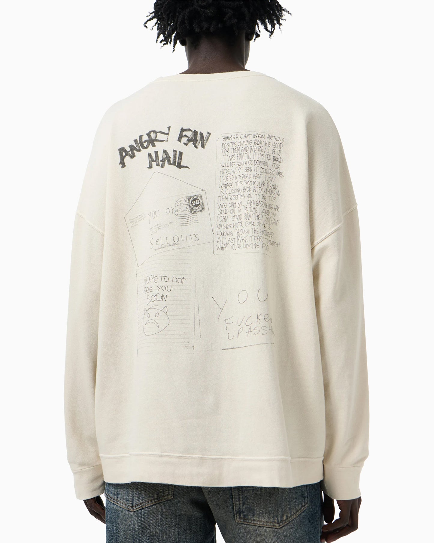Sudadera con gráfico Oversize Our Legacy Angry Fan Mail para hombre