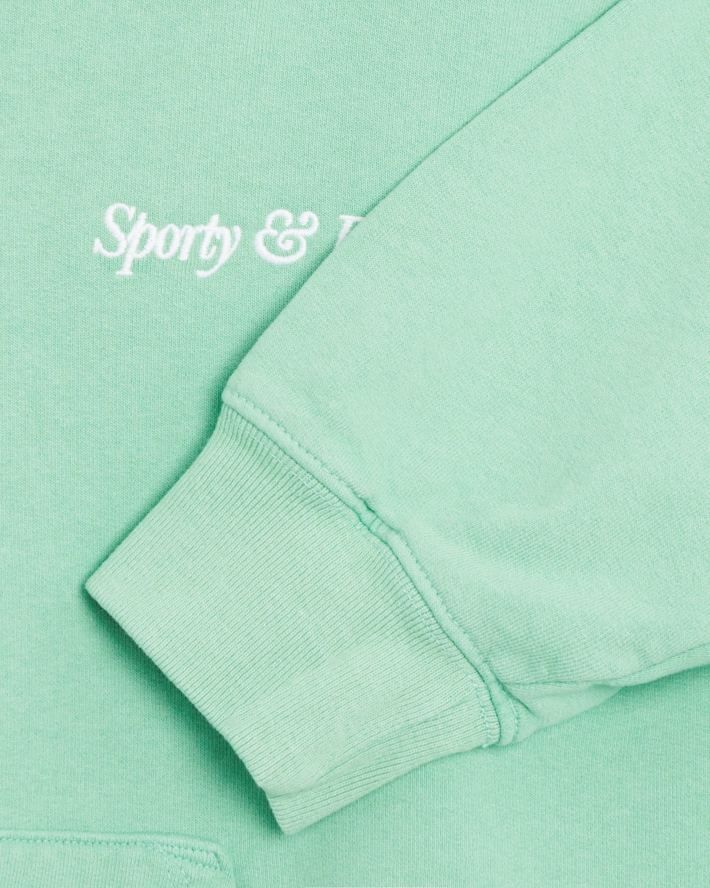 Sudadera con capucha Sporty & Rich Embroidered Italic Logo Women's Cropped Hoodie para mujer
