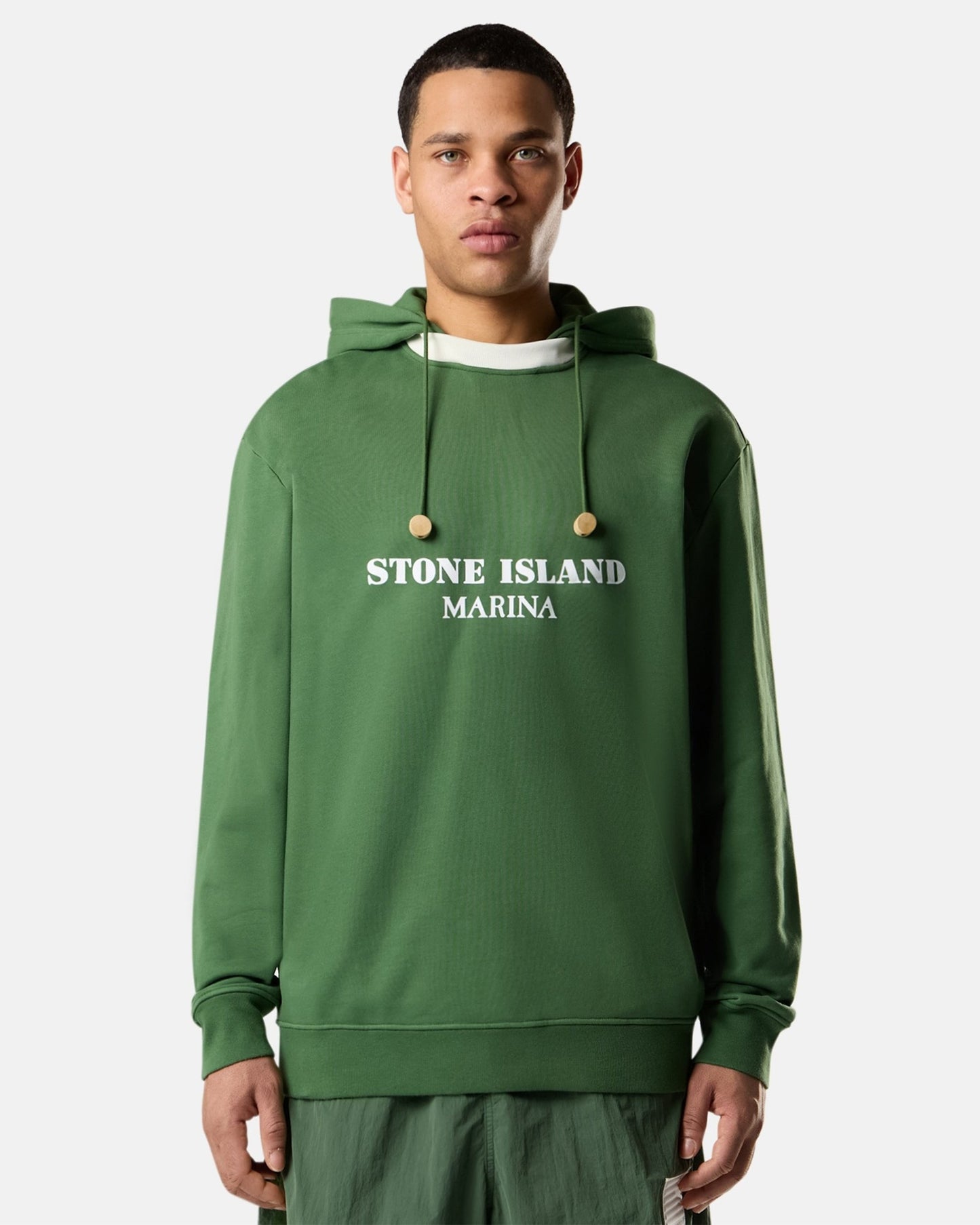 Sudadera con capucha con logo Relaxed Stone Island Marina para hombre
