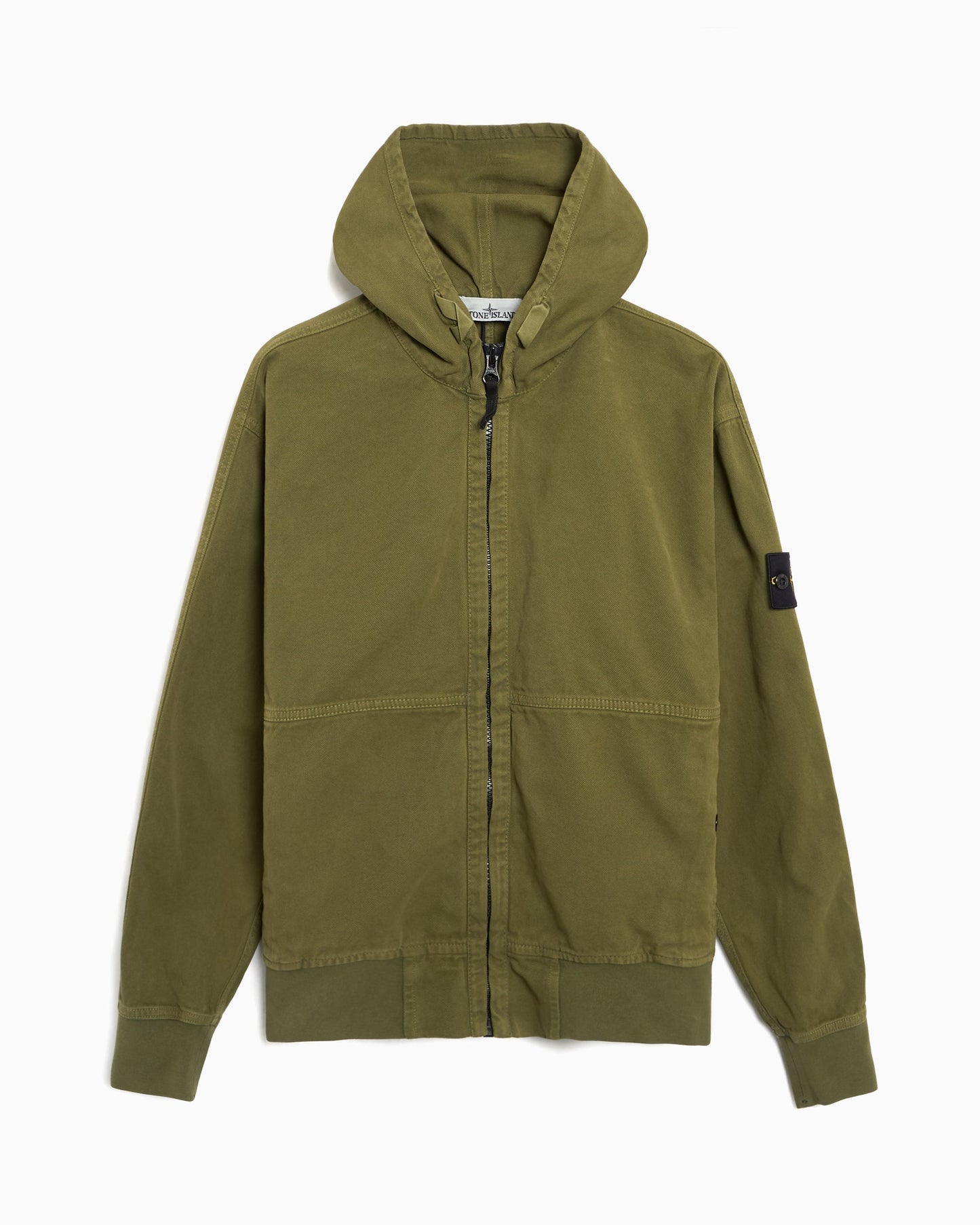 Sudadera con cremallera Oversize Stone Island Panama Cotton "Old" Effect para hombre