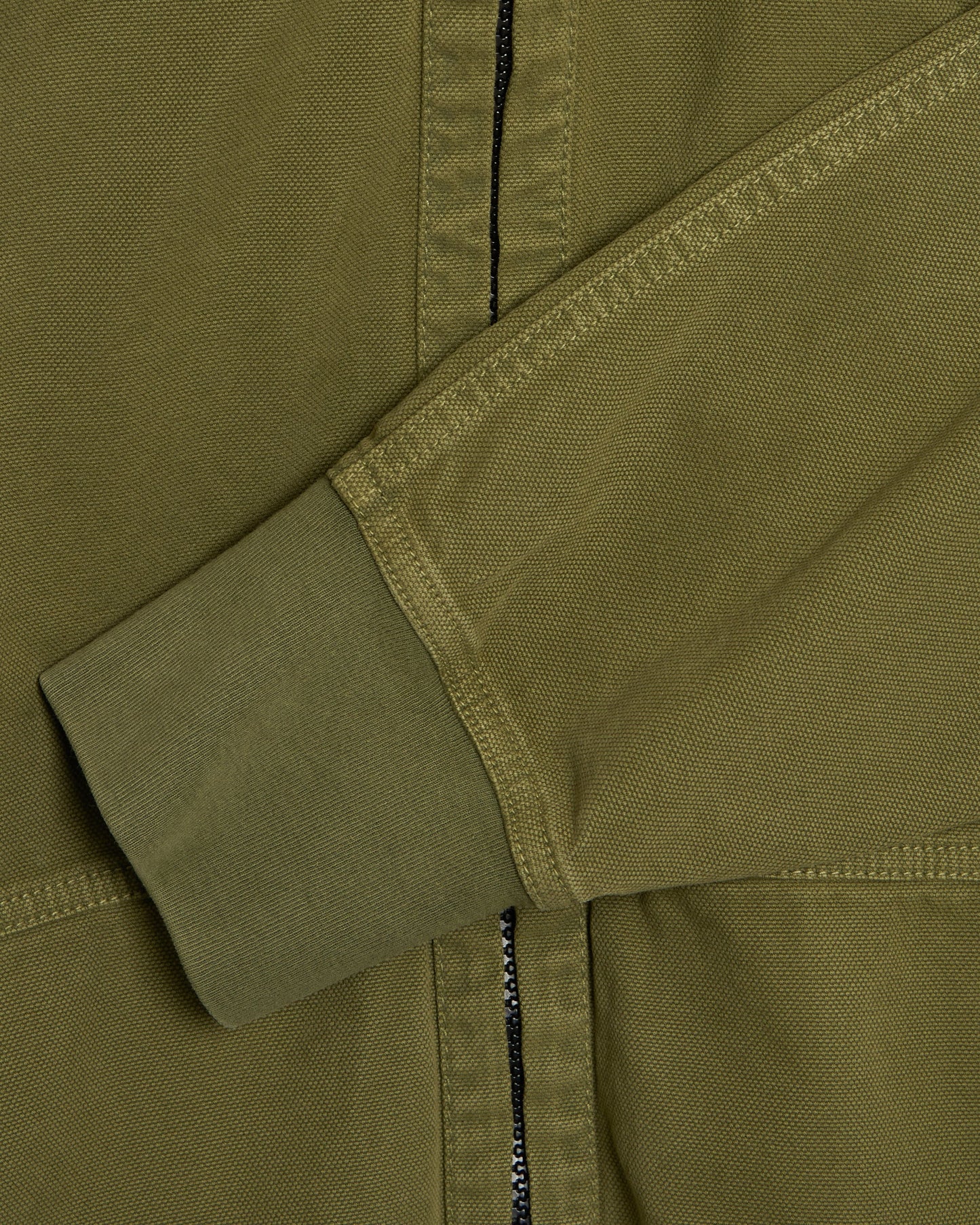 Sudadera con cremallera Oversize Stone Island Panama Cotton "Old" Effect para hombre
