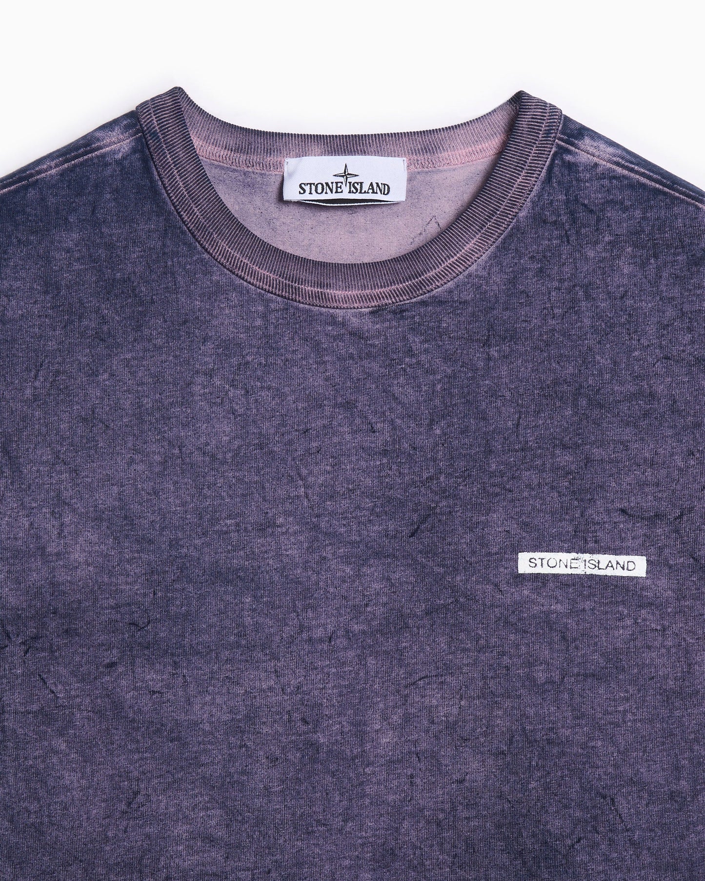 Sudadera con logo Stone Island "Velo" Effect para hombre