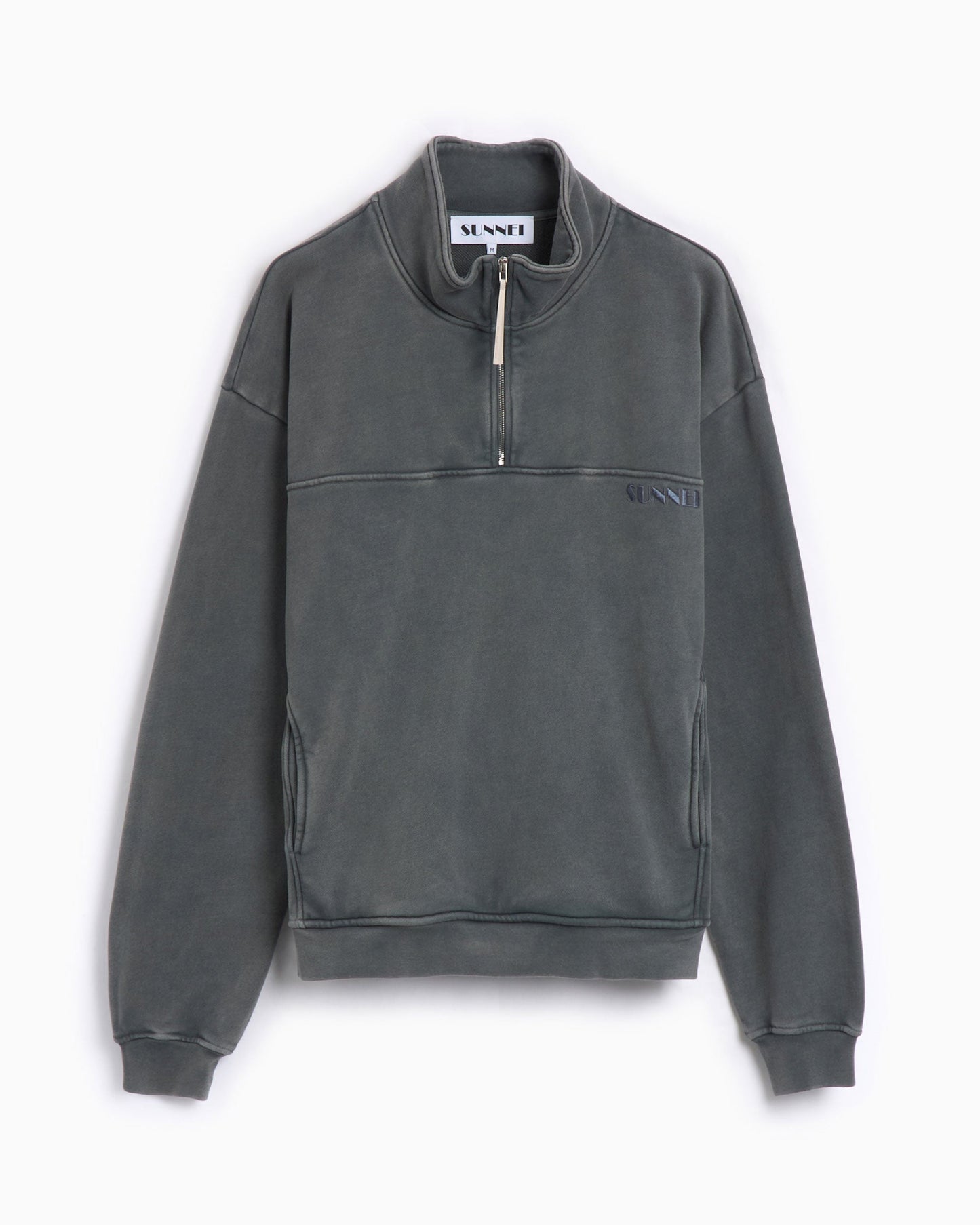 Sudadera Relaxed Sunnei Women's Cropped Half-Zip Fleece Sweatshirt para mujer