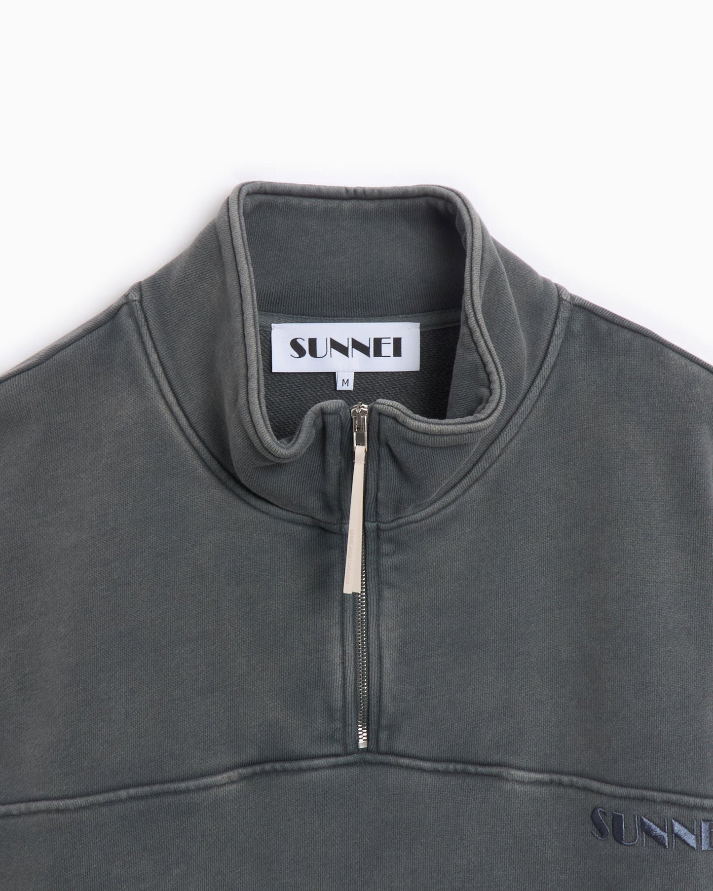 Sudadera Relaxed Sunnei Women's Cropped Half-Zip Fleece Sweatshirt para mujer