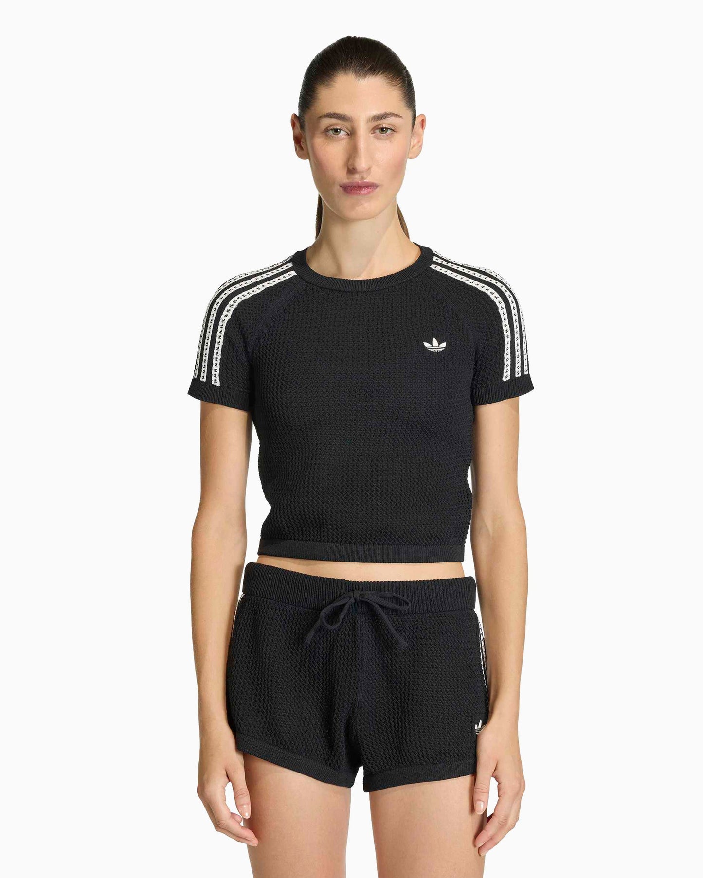Camiseta Crop adidas Originals Cali Crochet para mujer