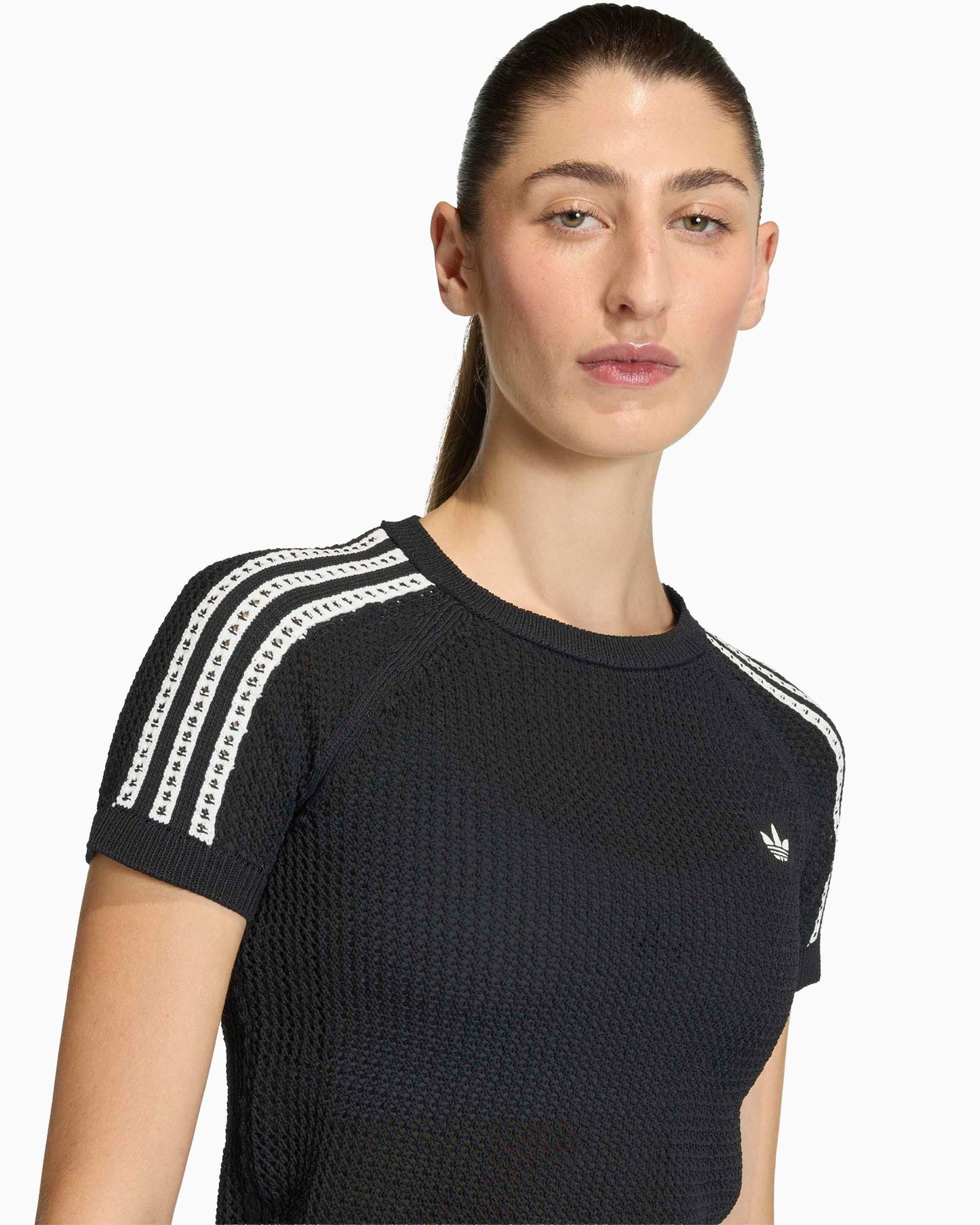 Camiseta Crop adidas Originals Cali Crochet para mujer