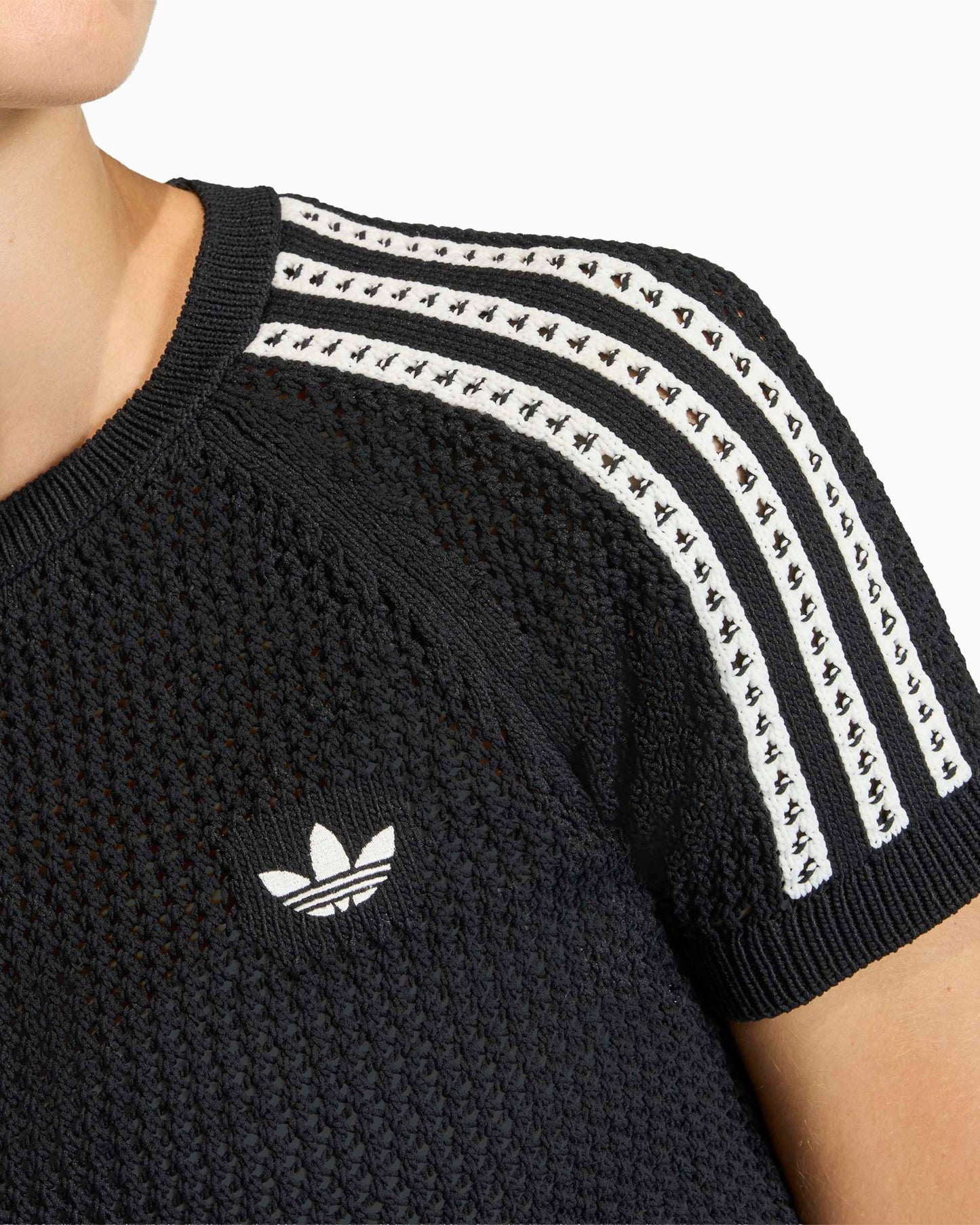 Camiseta Crop adidas Originals Cali Crochet para mujer
