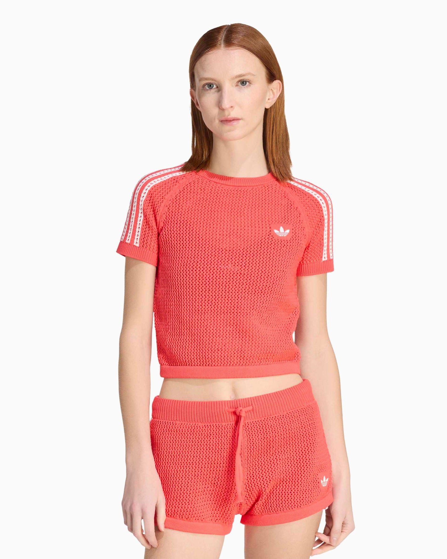 Camiseta Crop adidas Originals Cali Crochet para mujer