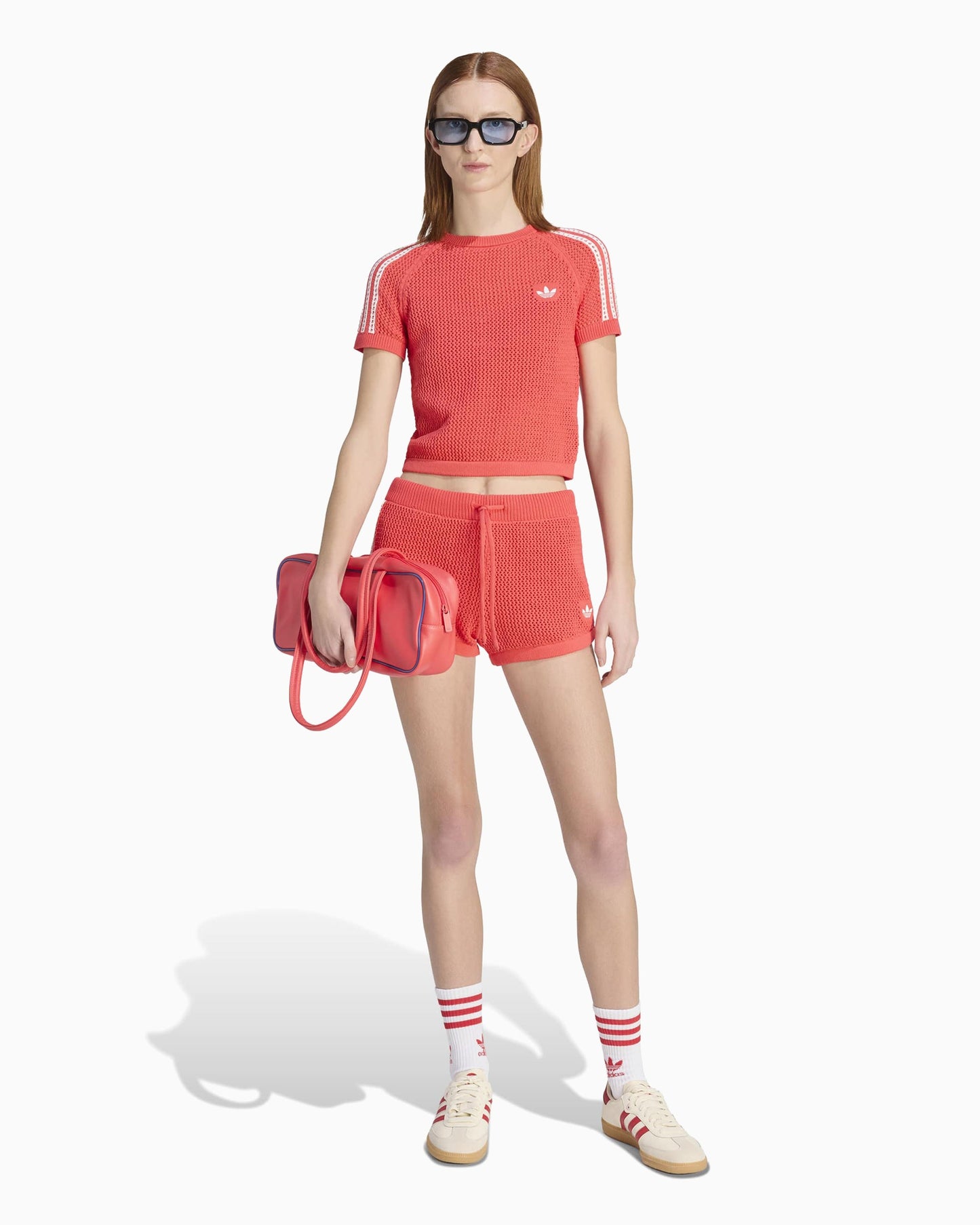 Camiseta Crop adidas Originals Cali Crochet para mujer