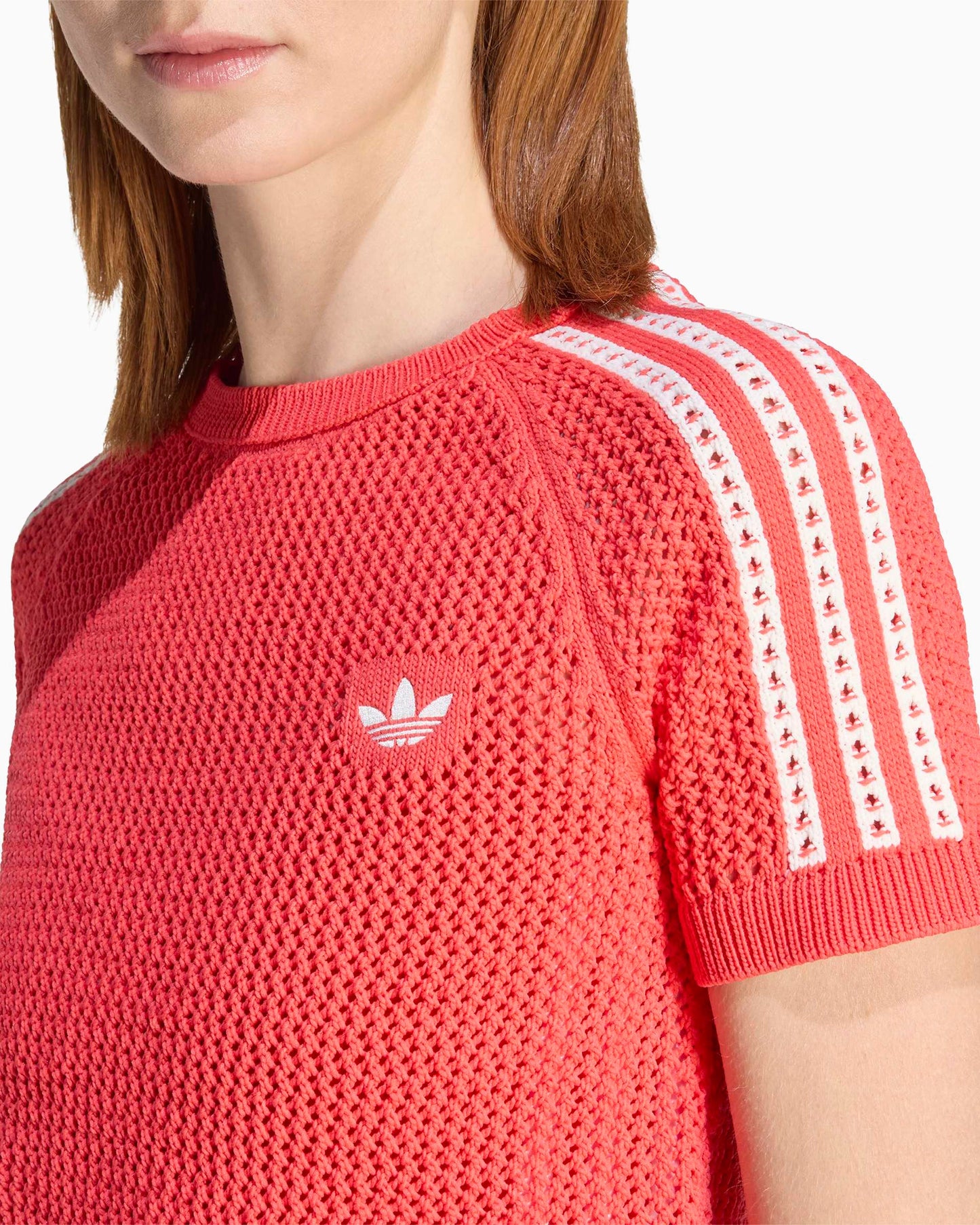 Camiseta Crop adidas Originals Cali Crochet para mujer