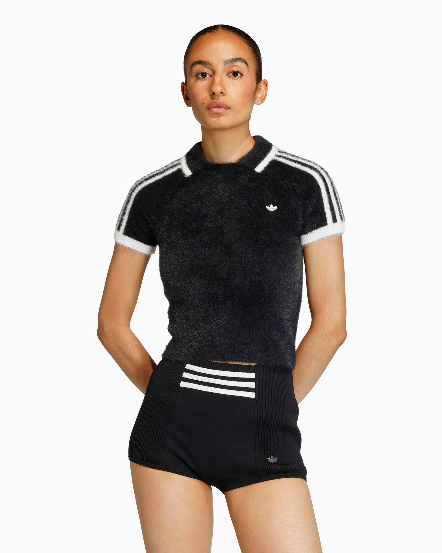 Camiseta Crop adidas Originals Knitted Cali para mujer