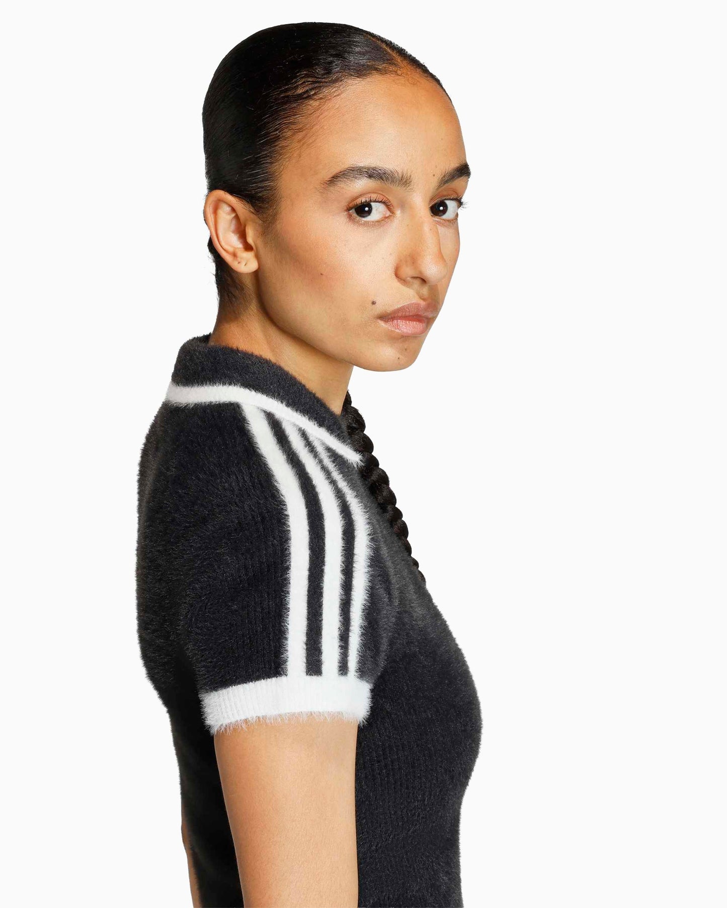 Camiseta Crop adidas Originals Knitted Cali para mujer