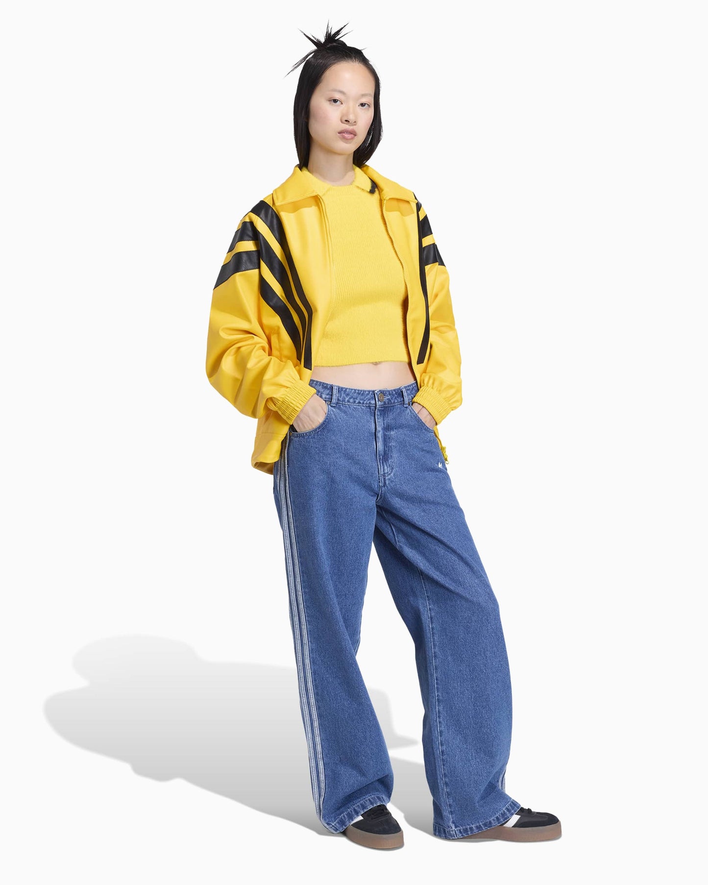 Camiseta Slim adidas Originals Knitted Cali para mujer
