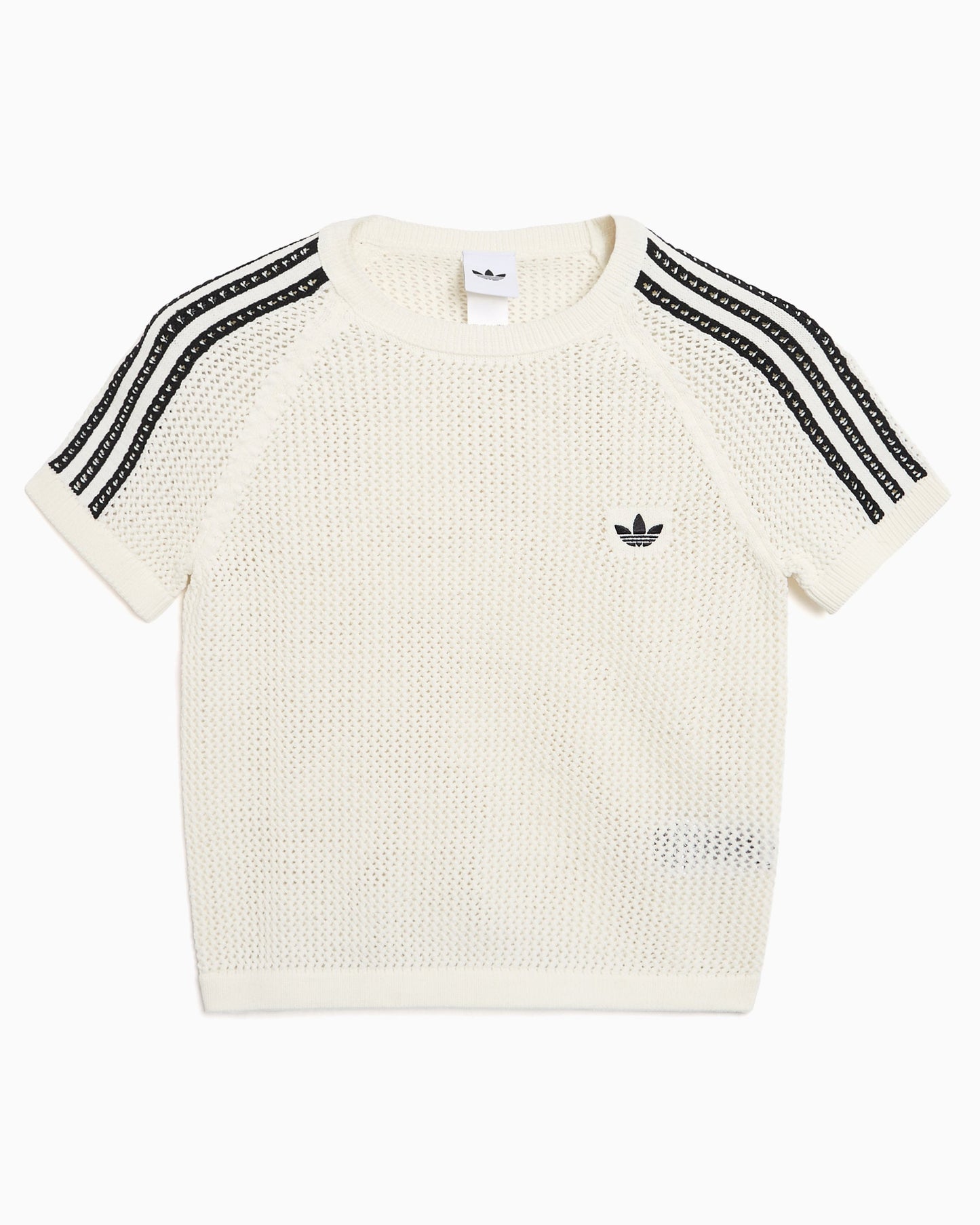 Camiseta con logo Crop adidas Originals Knitted Crochet Cali para mujer