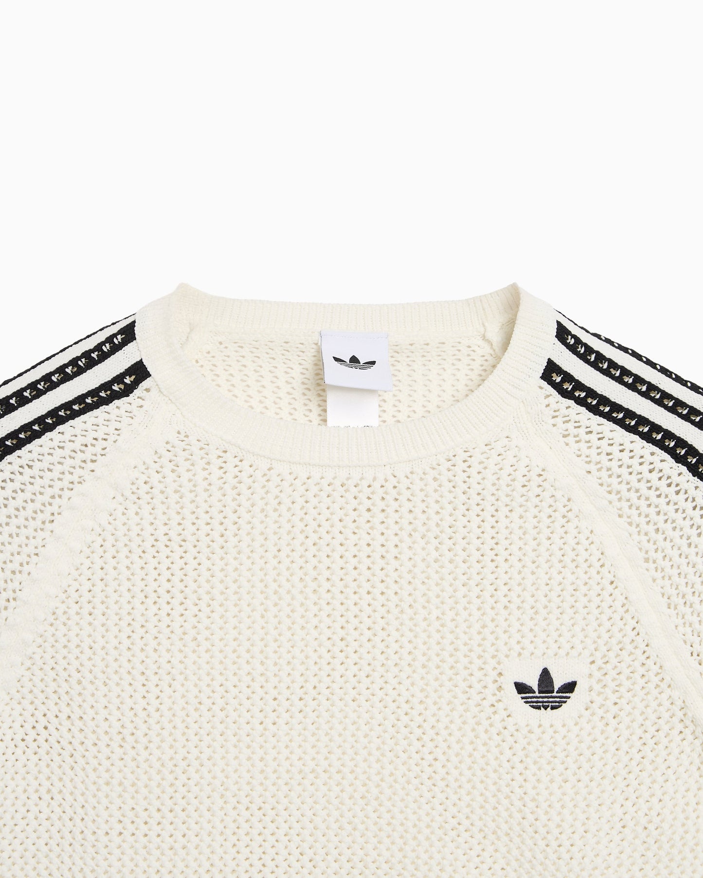 Camiseta con logo Crop adidas Originals Knitted Crochet Cali para mujer