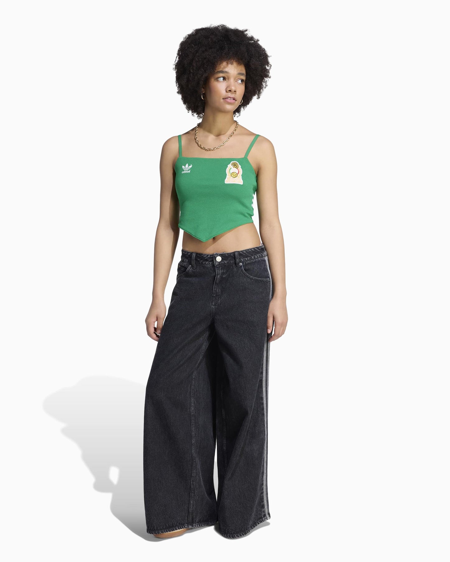 Camiseta Crop adidas Originals Mexico Reconstructed para mujer