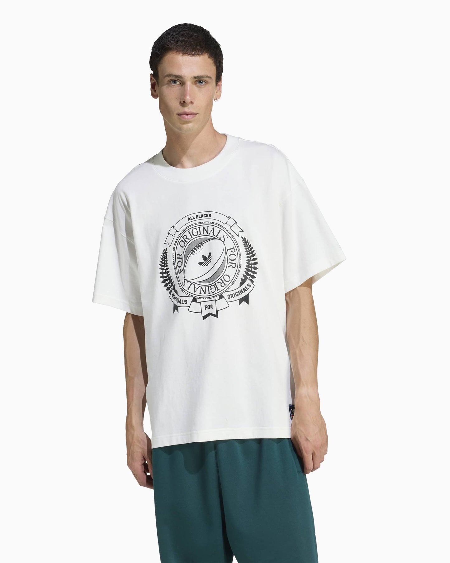 Camiseta con gráfico Relaxed adidas Originals x All Blacks para hombre