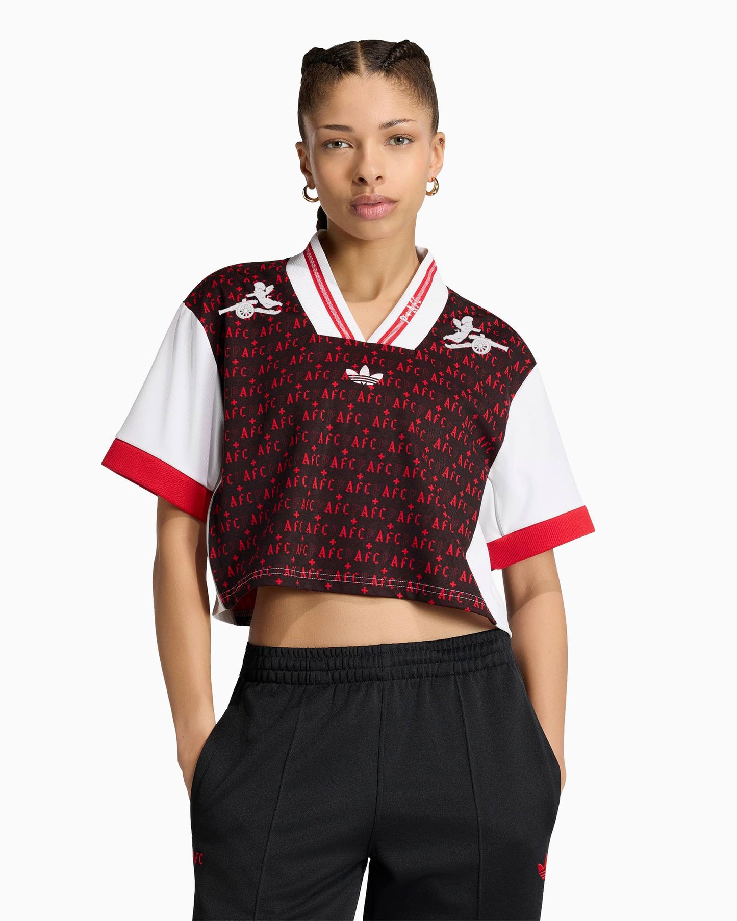 Jersey T-Shirt con logo Crop adidas Originals x Arsenal FC x Places+Faces 25/26 para mujer