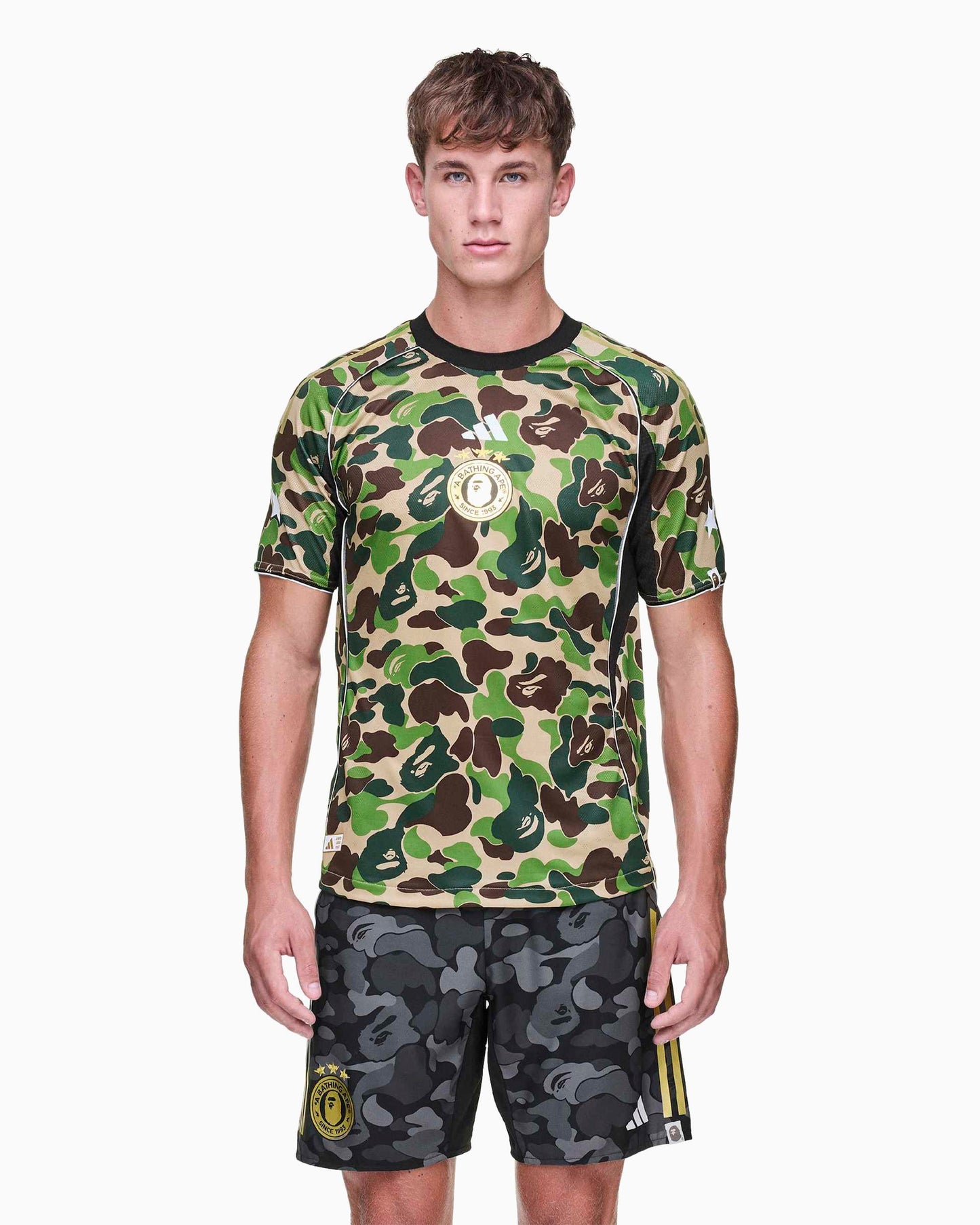 Jersey T-Shirt con gráfico Slim adidas Originals x BAPE Football para hombre