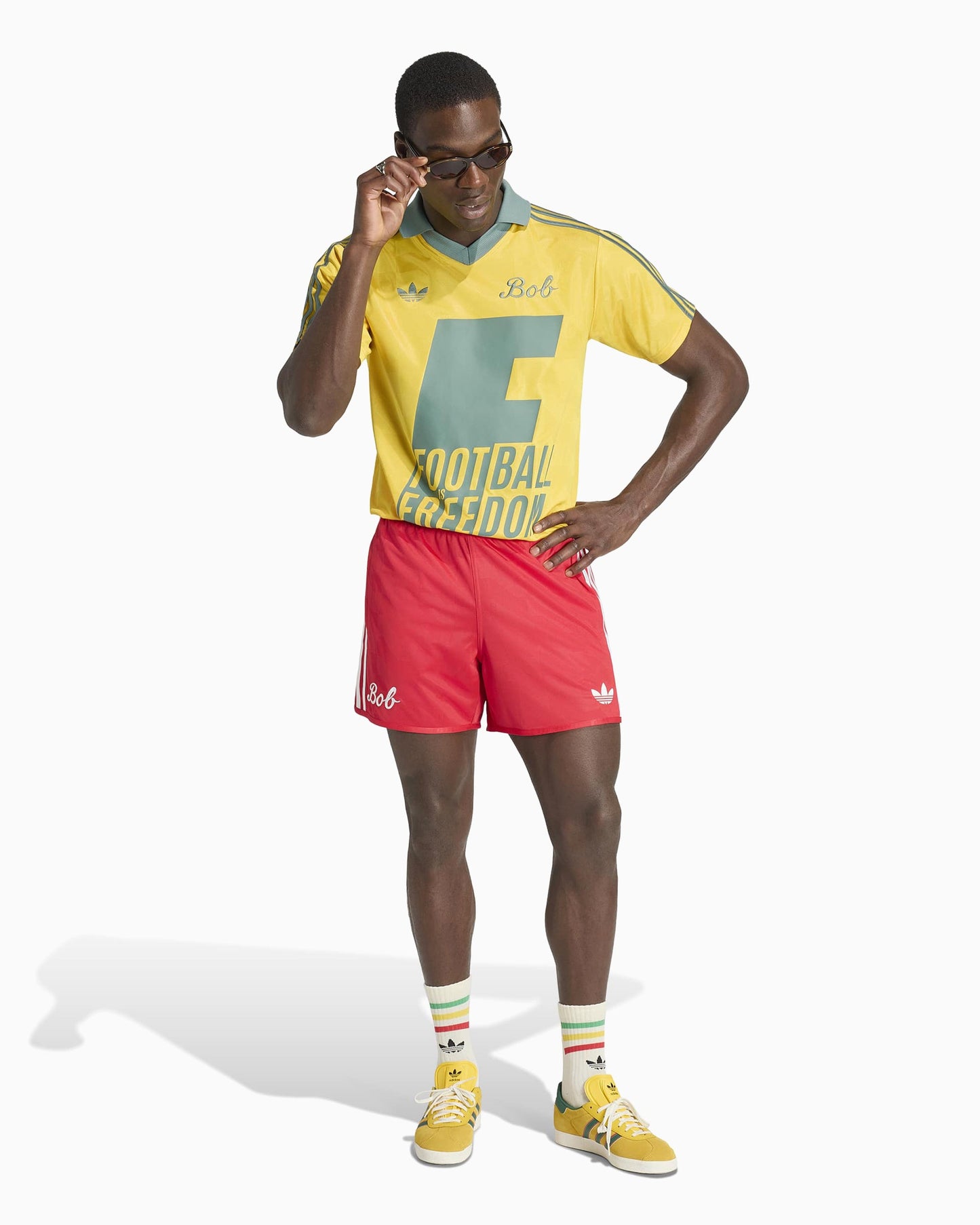Jersey T-Shirt con gráfico adidas Originals x Bob Marley Jacquard para hombre