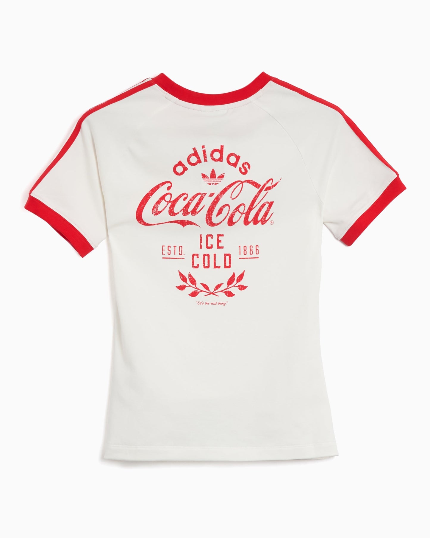 Camiseta con gráfico Slim adidas Originals x Coca-Cola 3-Stripes para mujer