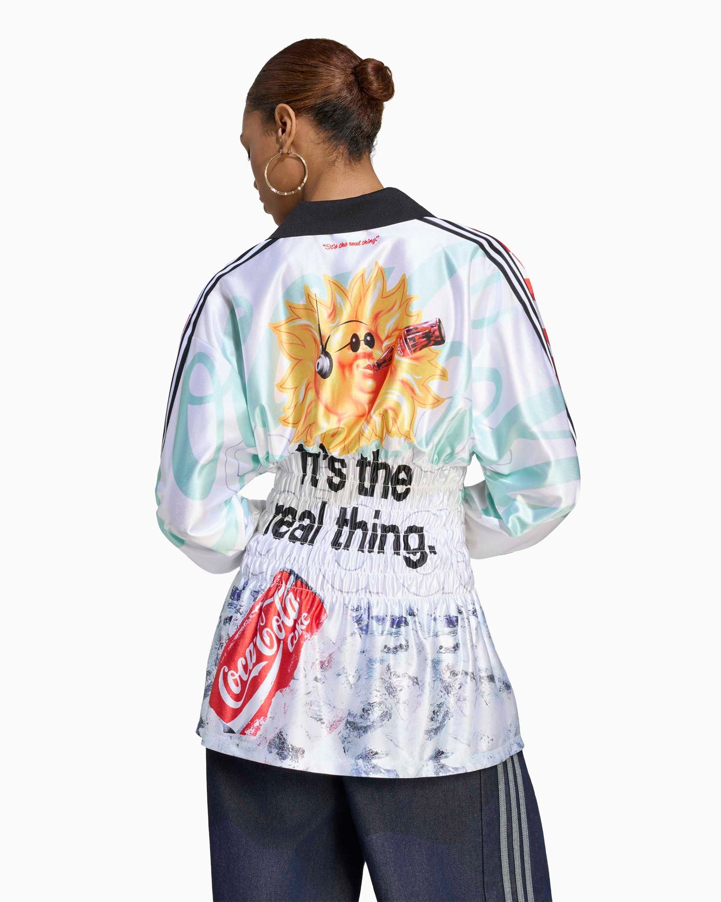 Jersey T-Shirt con gráfico Slim de manga larga adidas Originals x Coca-Cola Mash Up Smoked para mujer
