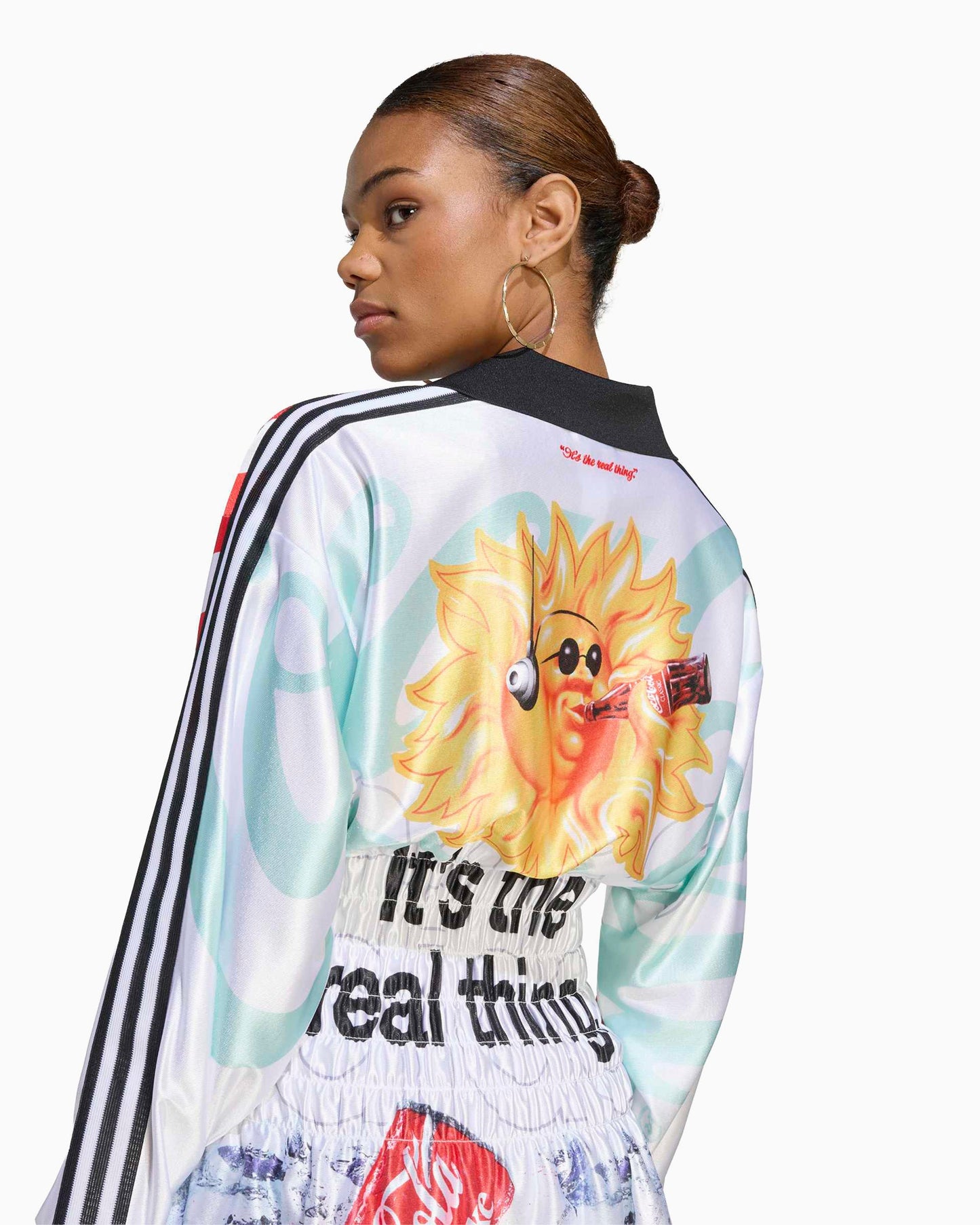 Jersey T-Shirt con gráfico Slim de manga larga adidas Originals x Coca-Cola Mash Up Smoked para mujer