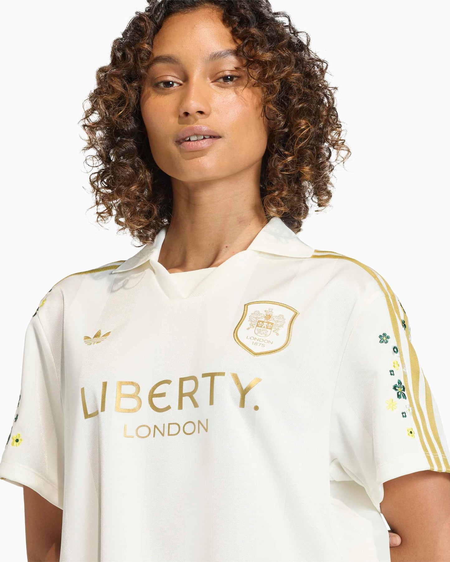 Jersey T-Shirt con logo Relaxed adidas Originals x Liberty London para mujer