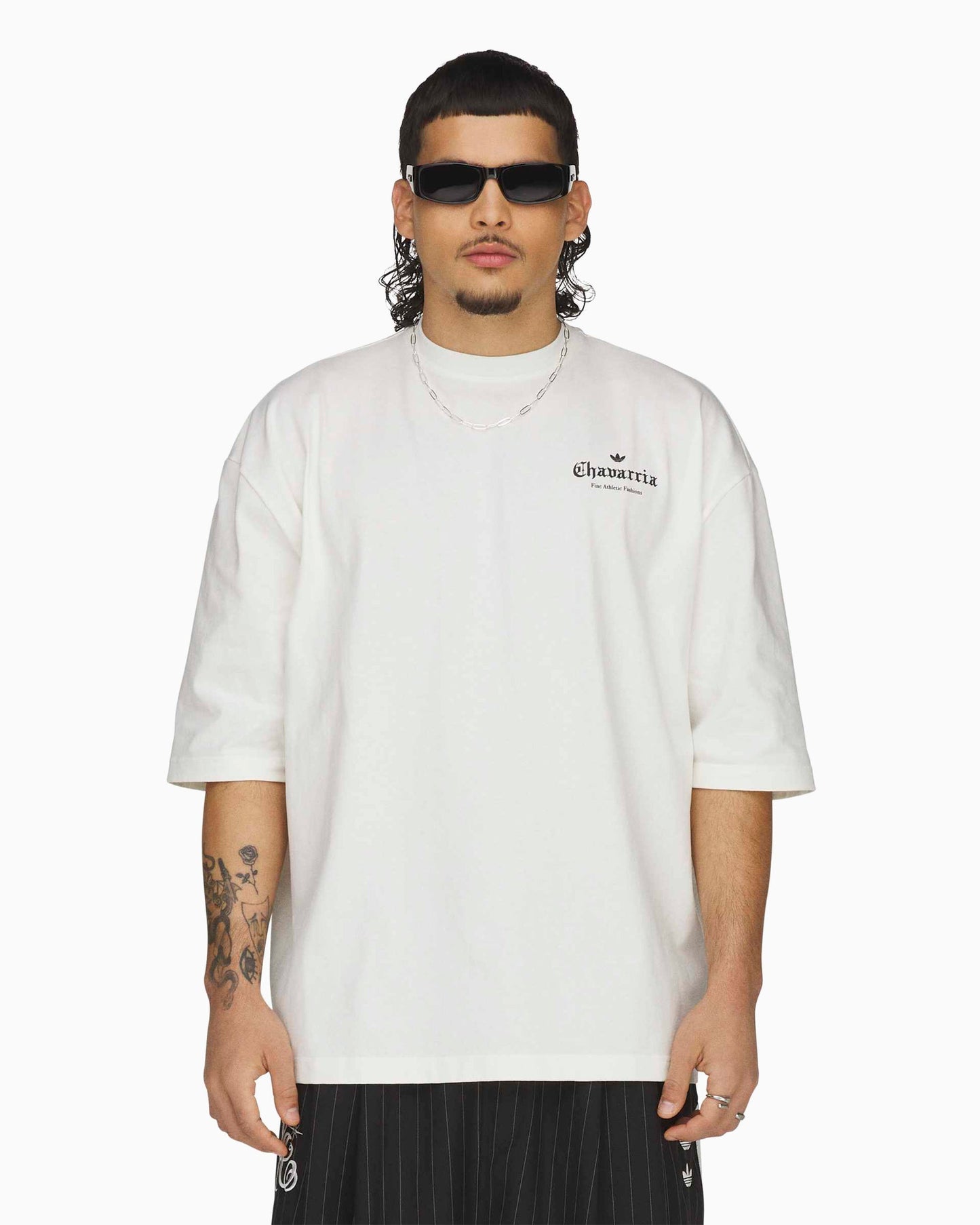 Camiseta con logo Oversize de media manga adidas Originals x Willy Chavarria para hombre