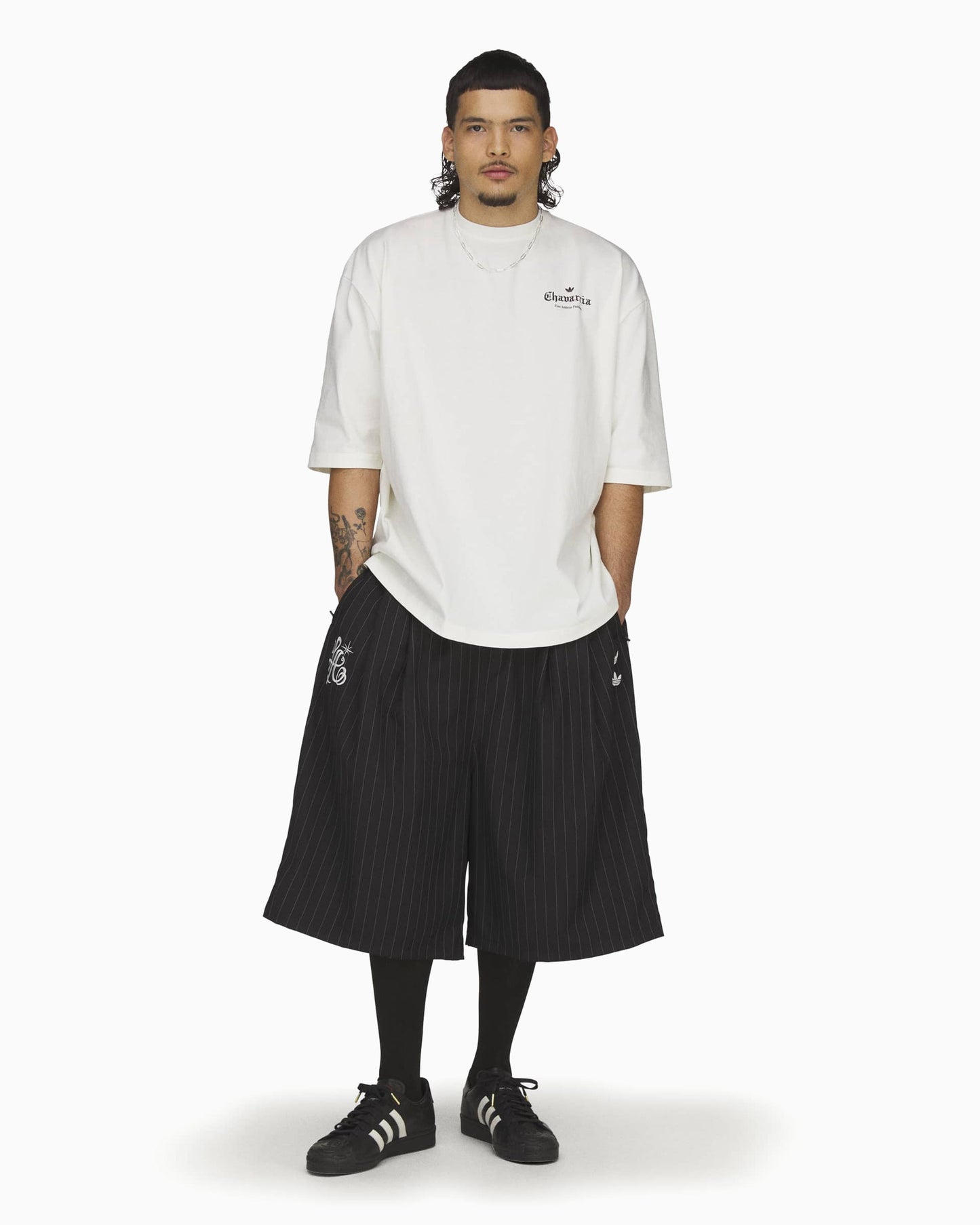 Camiseta con logo Oversize de media manga adidas Originals x Willy Chavarria para hombre