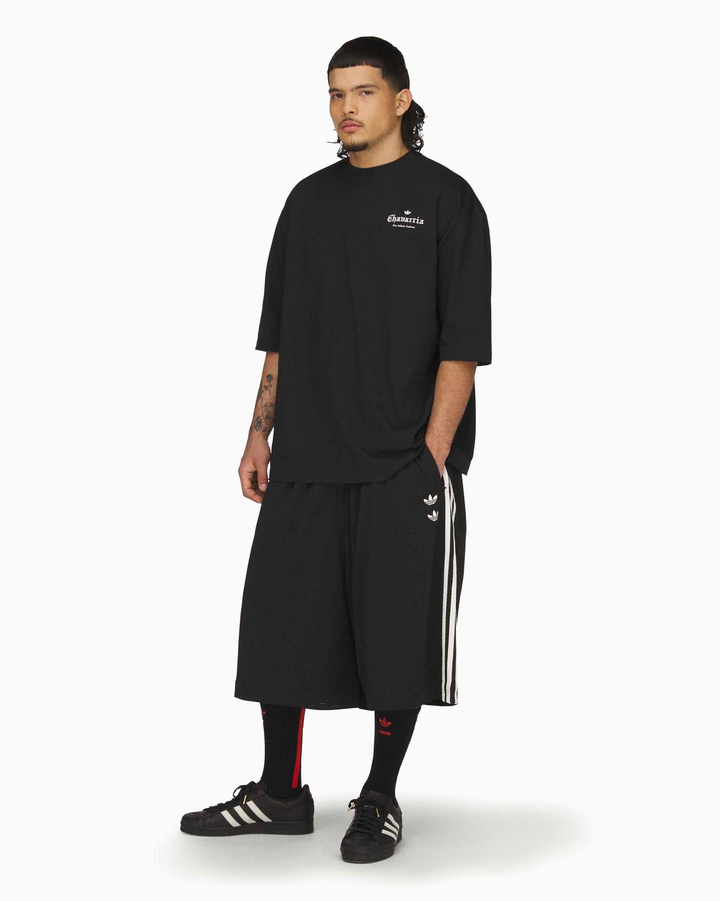Camiseta con logo Oversize de media manga adidas Originals x Willy Chavarria para hombre
