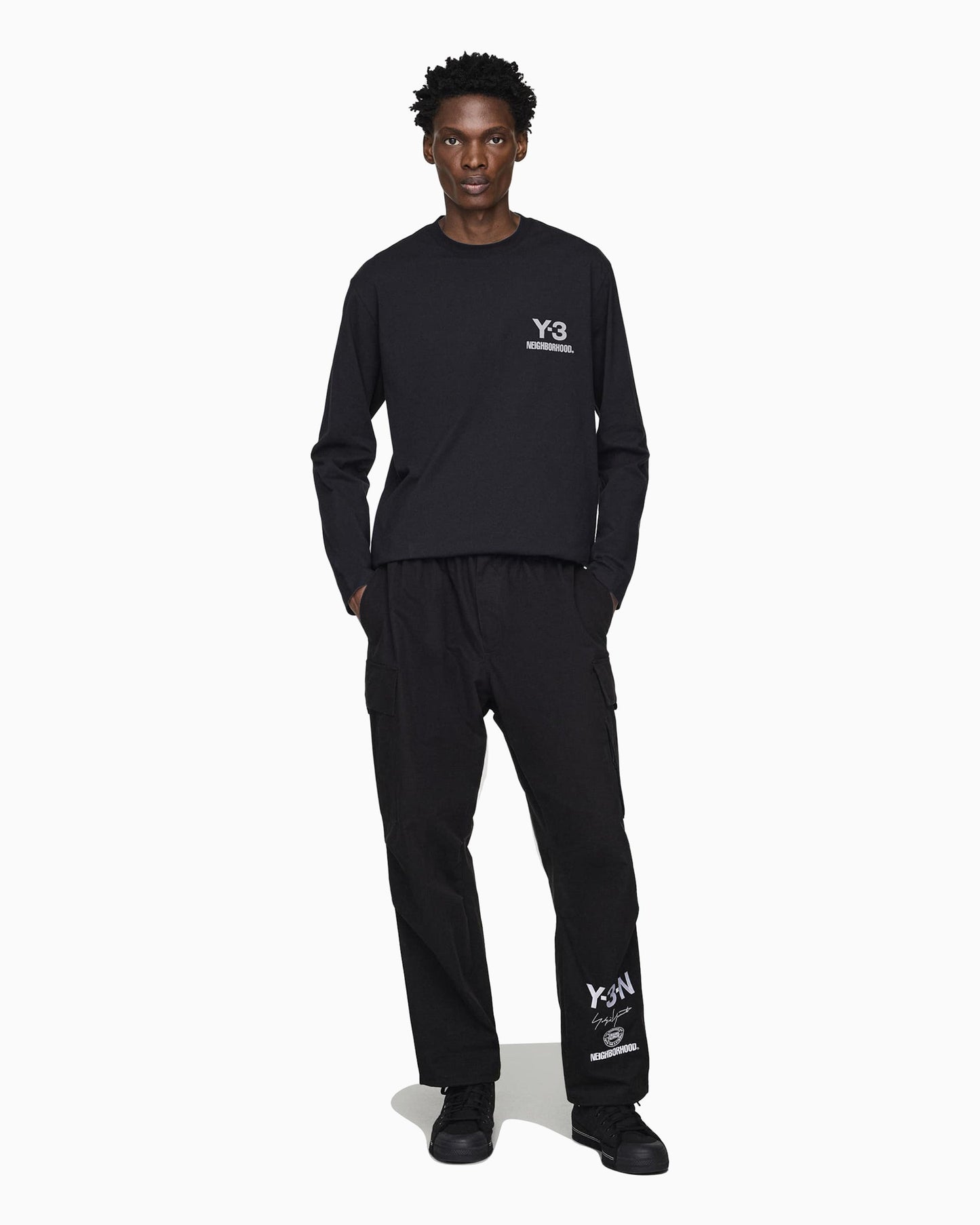 Camiseta Relaxed de manga larga adidas Y-3 x Neighborhood Logo LS para hombre